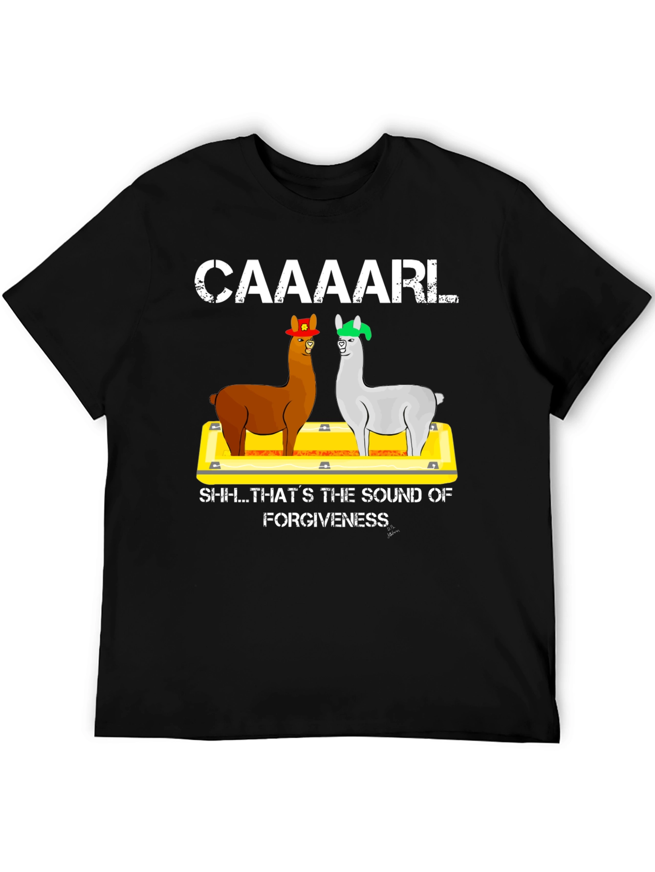 Black Caaaarl Forgiveness T-Shirt view 5