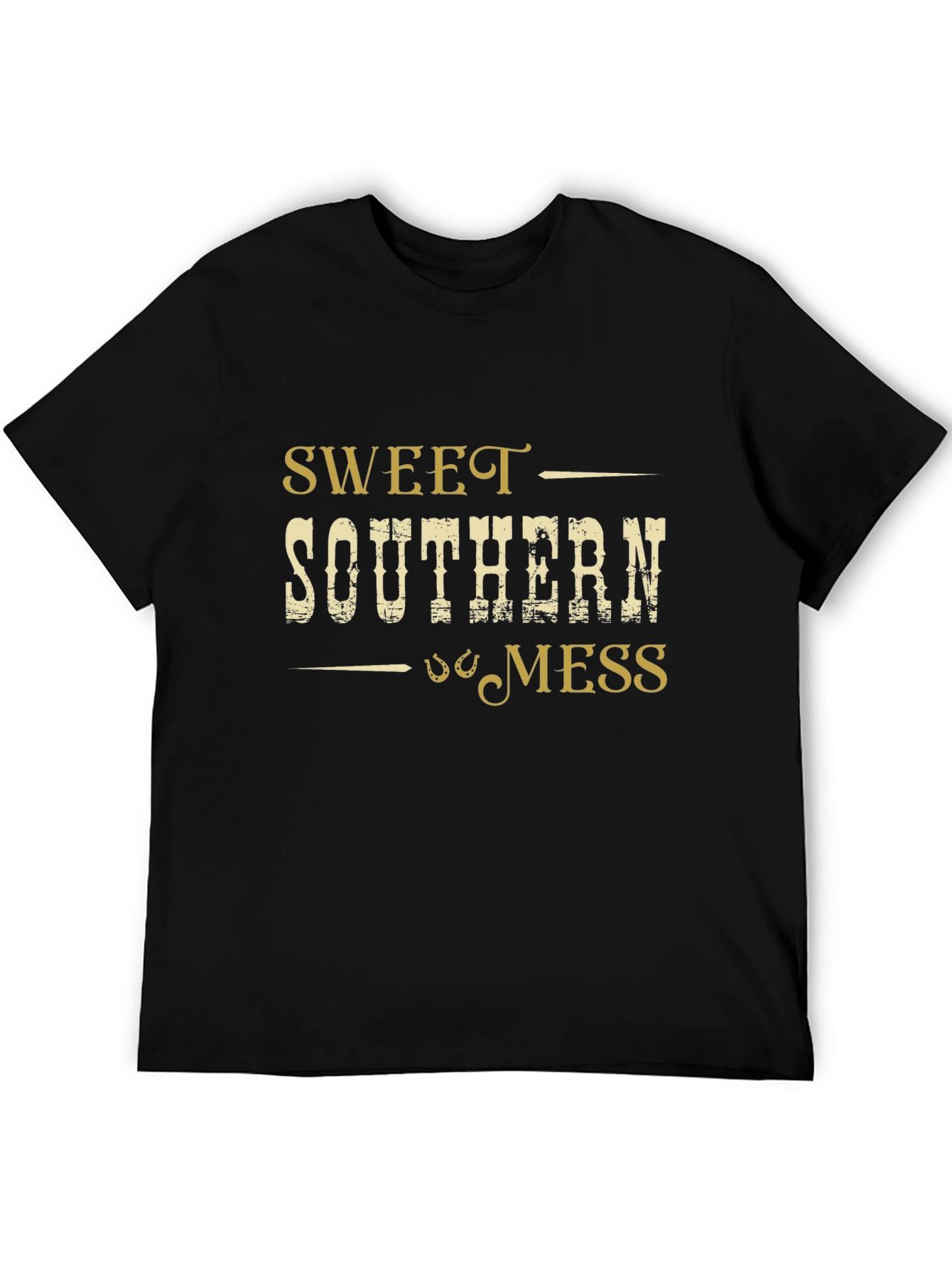 Black Sweet Southern Mess Graphic Tee - Black view 5