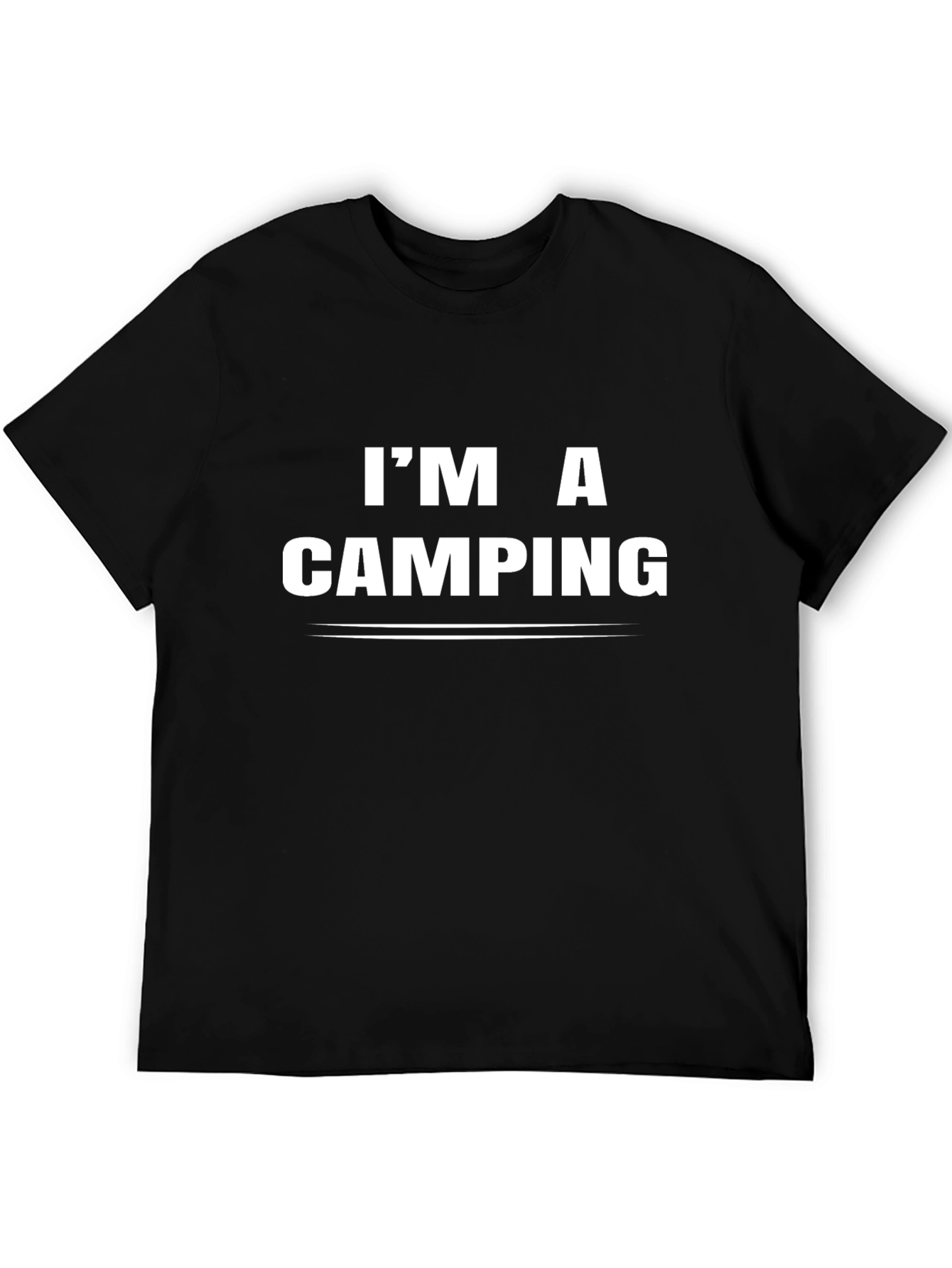 Black I'm a Camping T-Shirt - Black Cotton Tee view 5