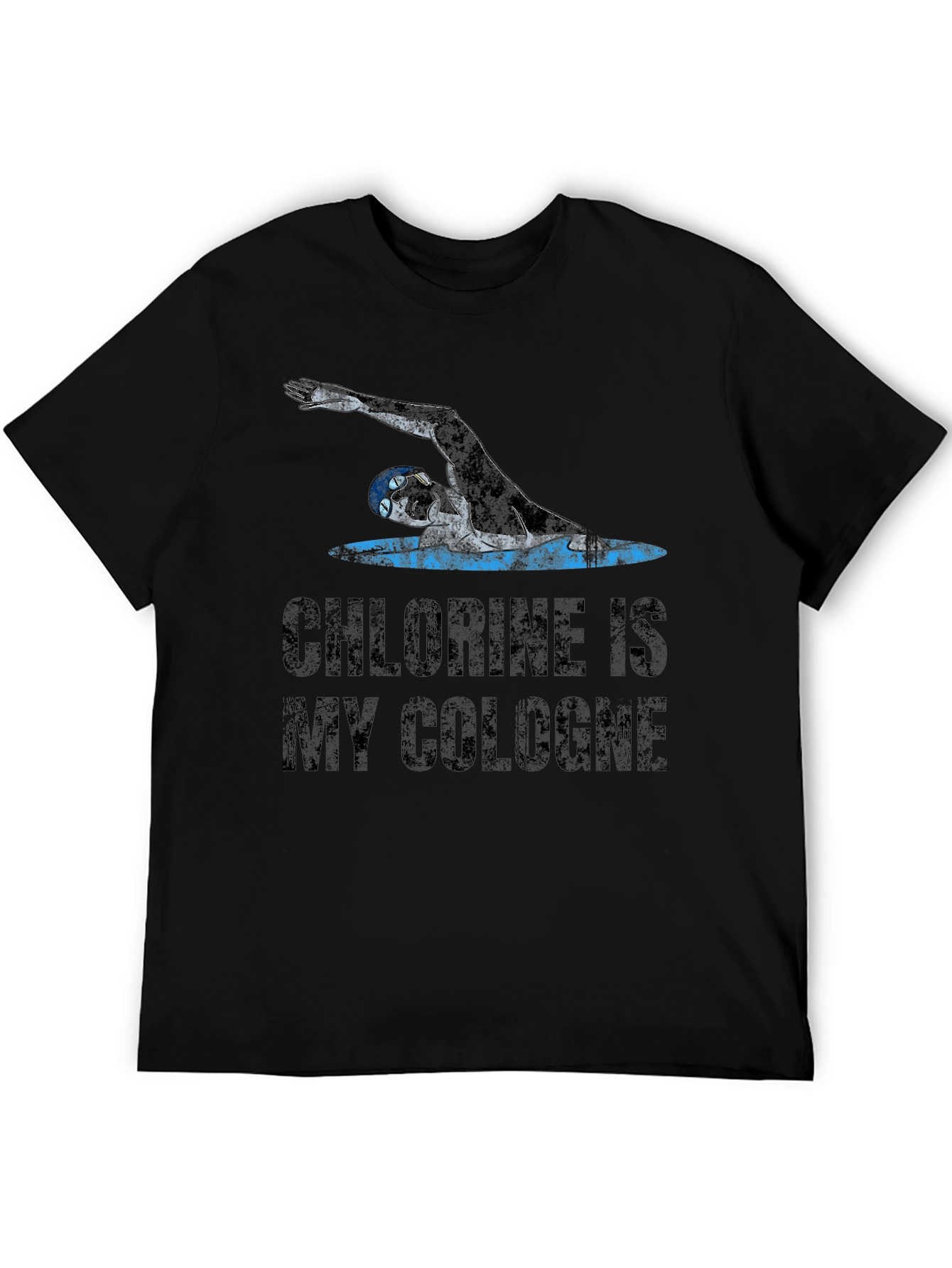 Black Chlorine is My Cologne Swimmer T-Shirt view 5