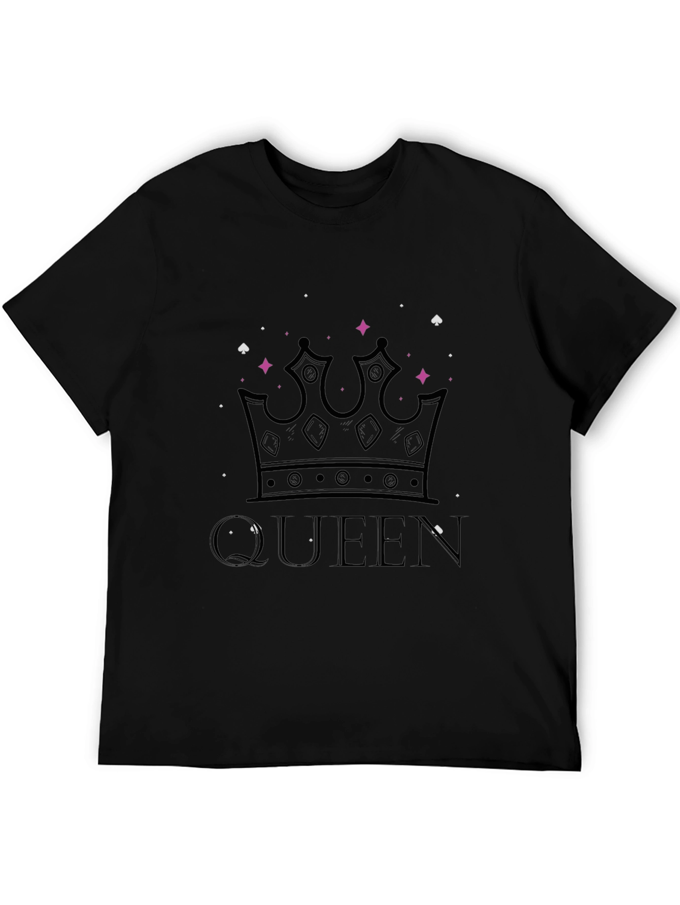 Black Queen Crown Graphic Black T-Shirt view 5