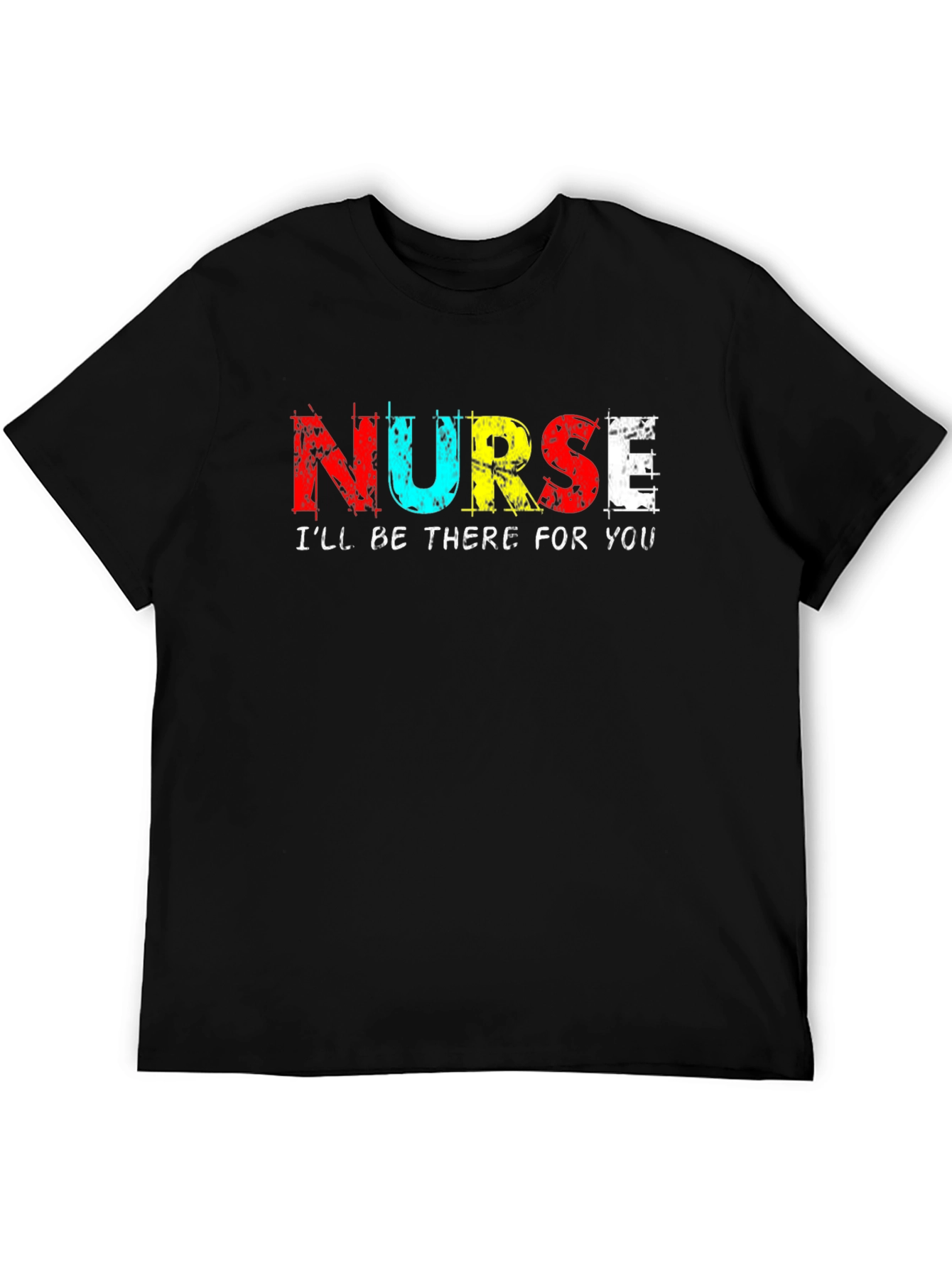 Black Nurse I'll Be There For You T-Shirt view 5