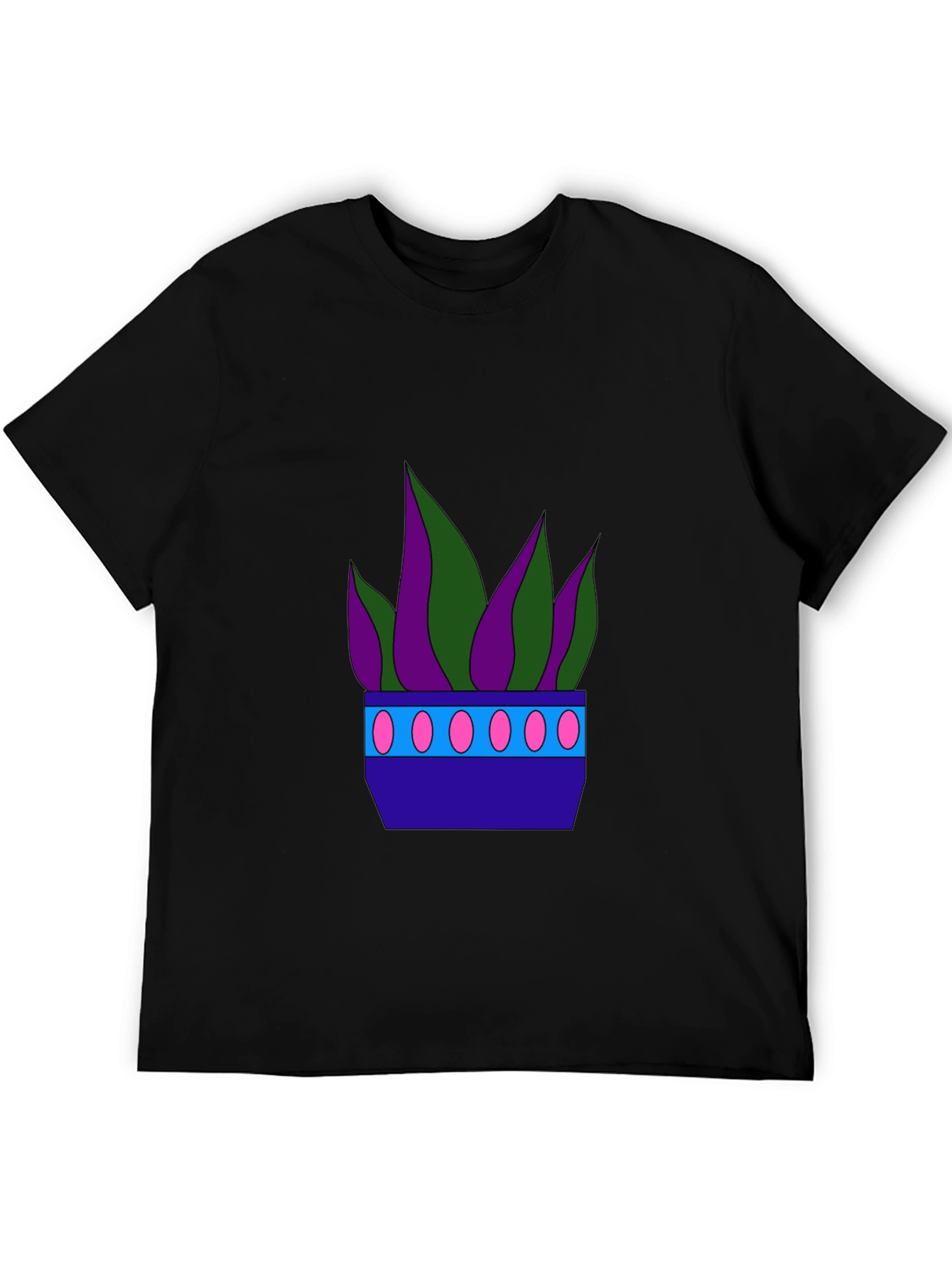 Black Funky Potted Plant Graphic Tee view 5