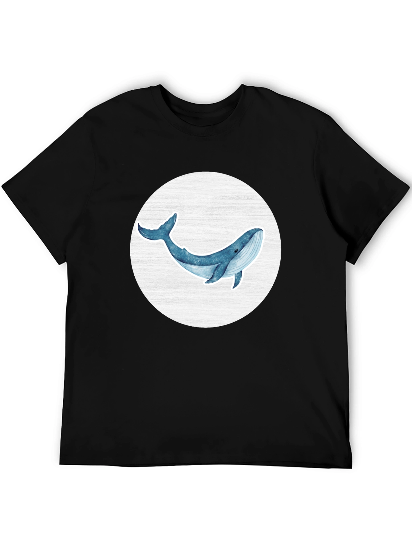 Black Blue Whale Graphic Tee - Ocean Lover Shirt view 5