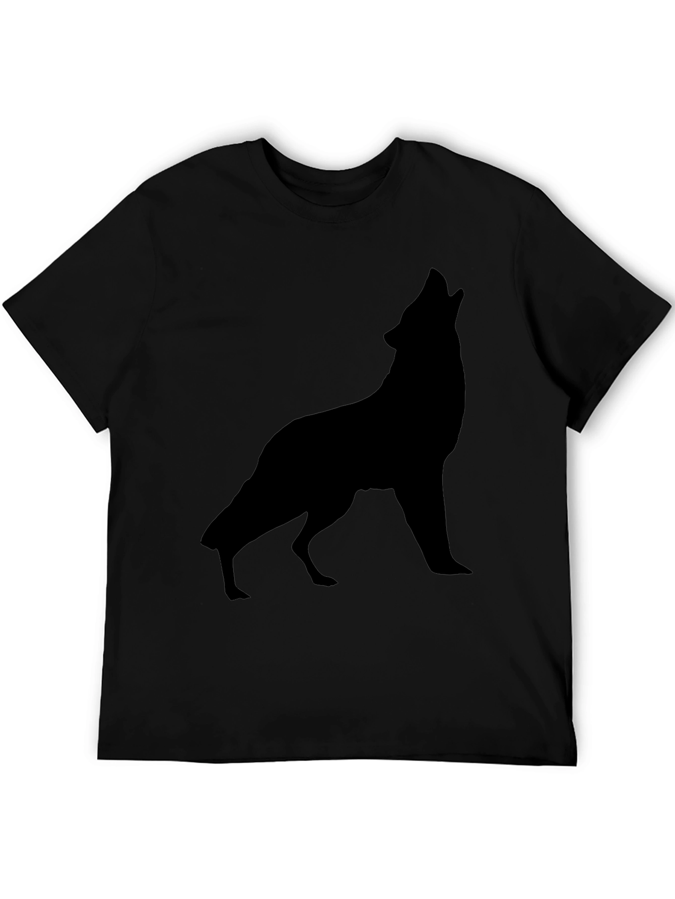 Black Black Wolf Silhouette Graphic Tee - Men's view 5
