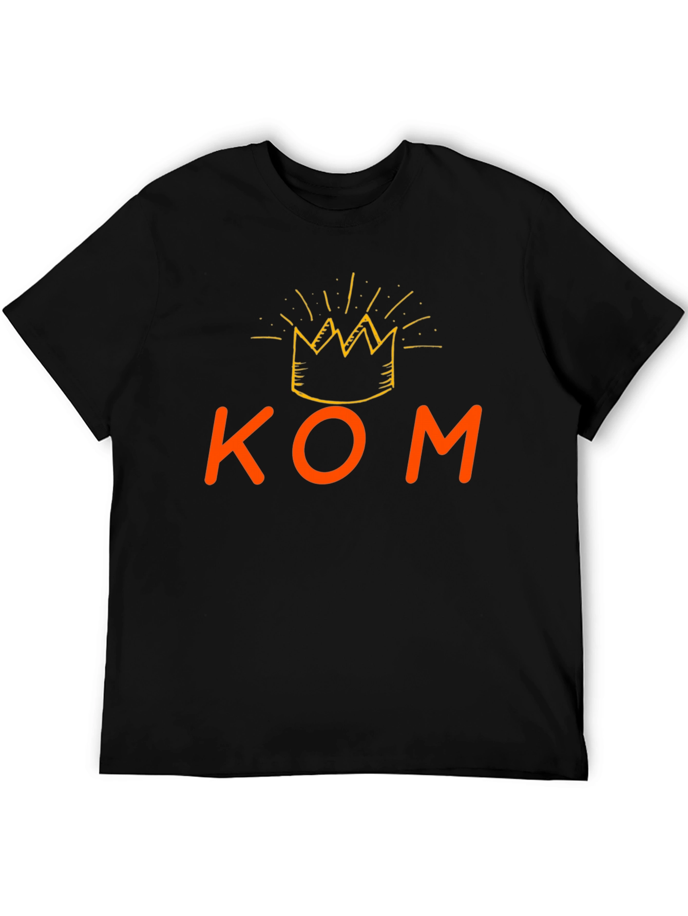 Black KOM King T-Shirt - Crew Neck, Short Sleeve view 5