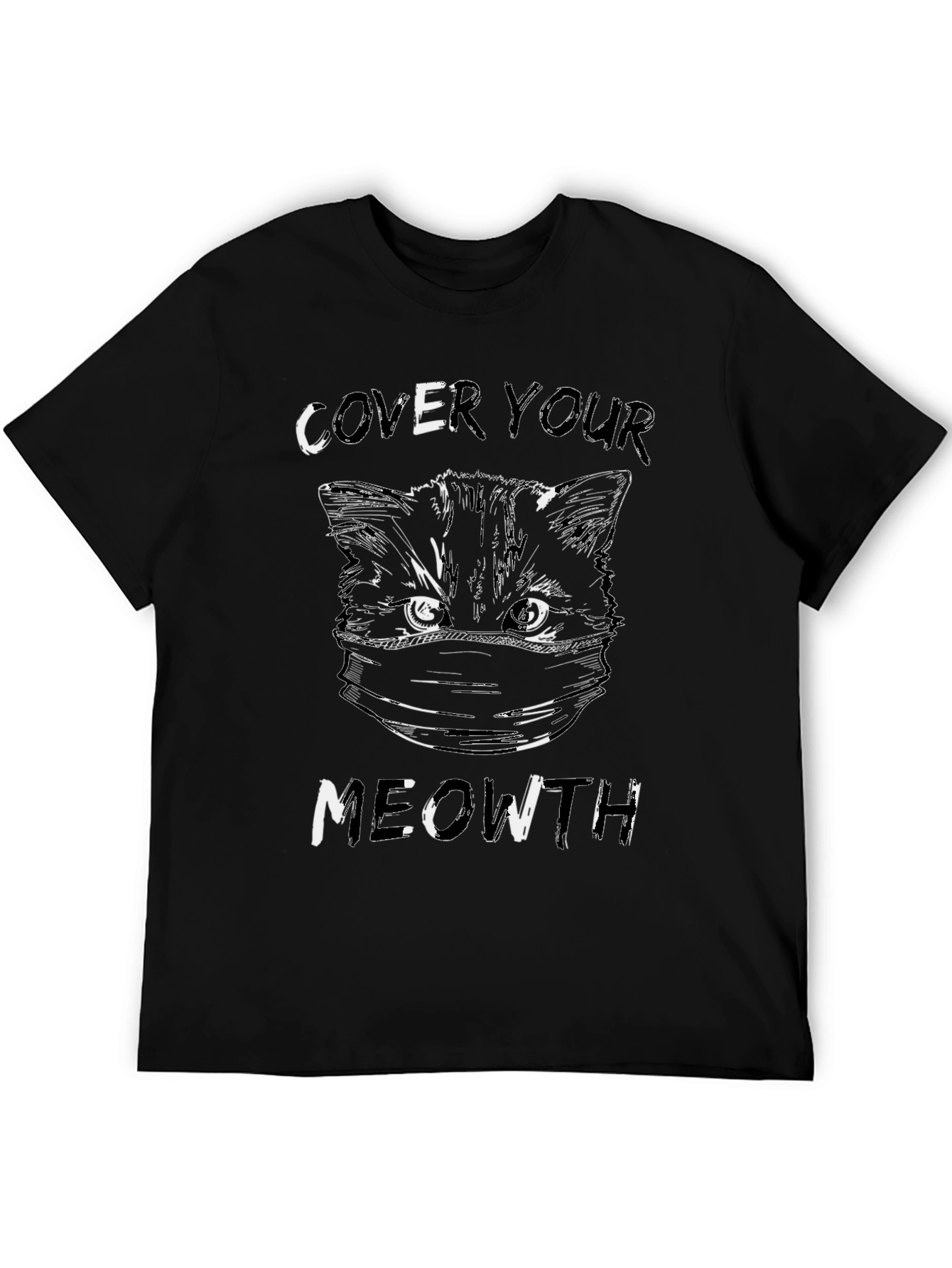 Black Cover Your Meowth T-Shirt view 5