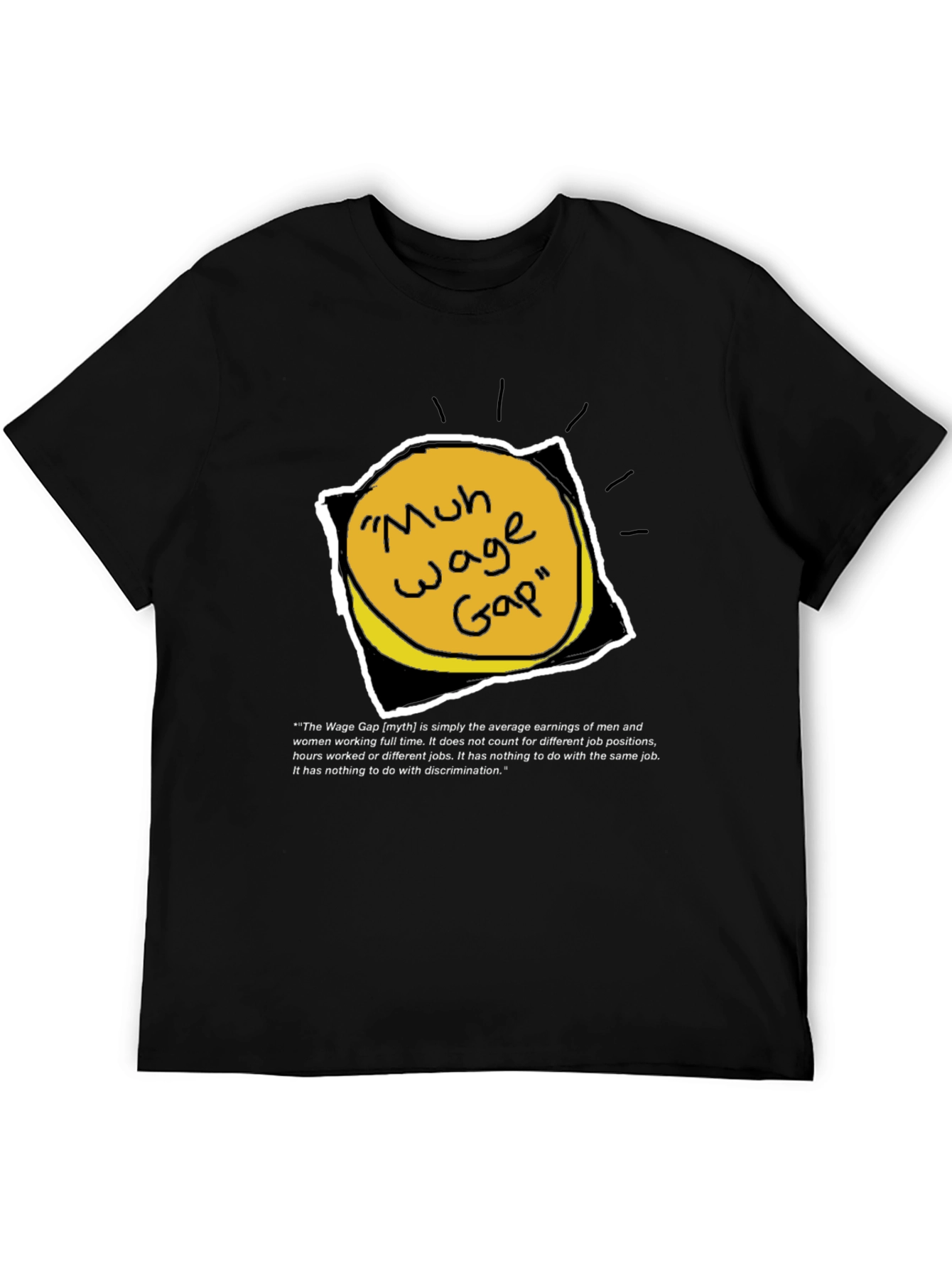 Black Wage Gap Myth Graphic T-Shirt view 5