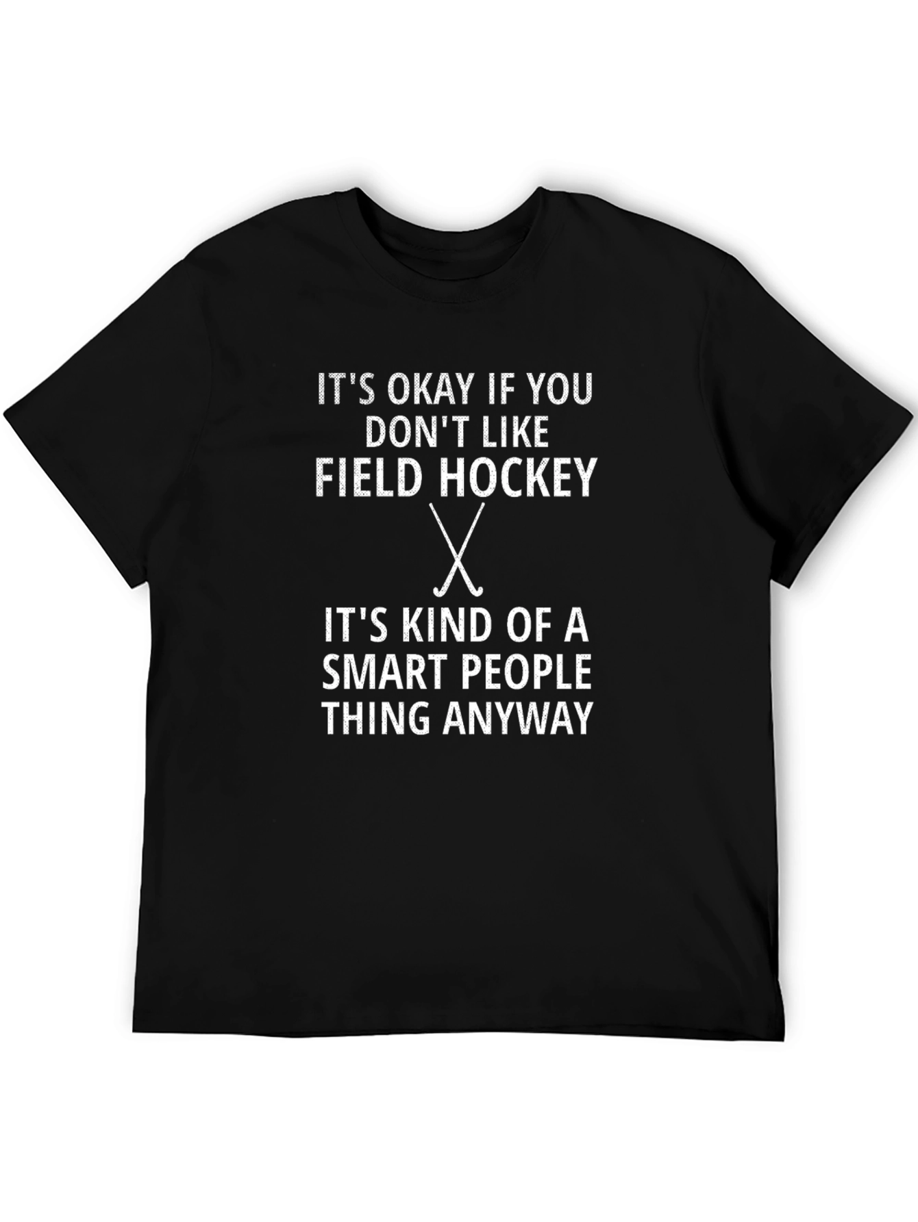 Black Field Hockey Smart People T-Shirt - Funny Sarcastic Tee view 5
