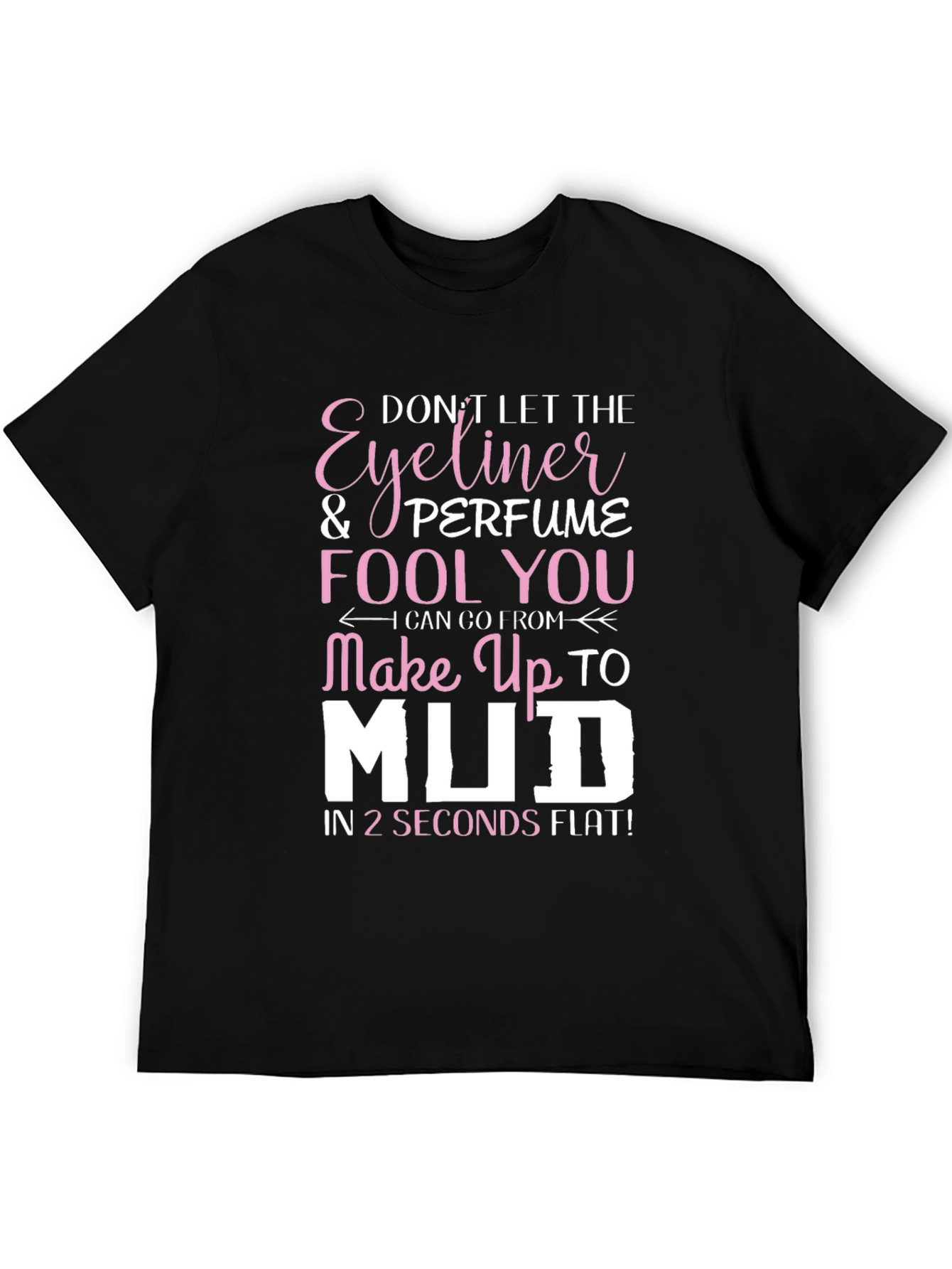 Black Eyeliner & Perfume T-Shirt - Funny Makeup Humor Tee view 5