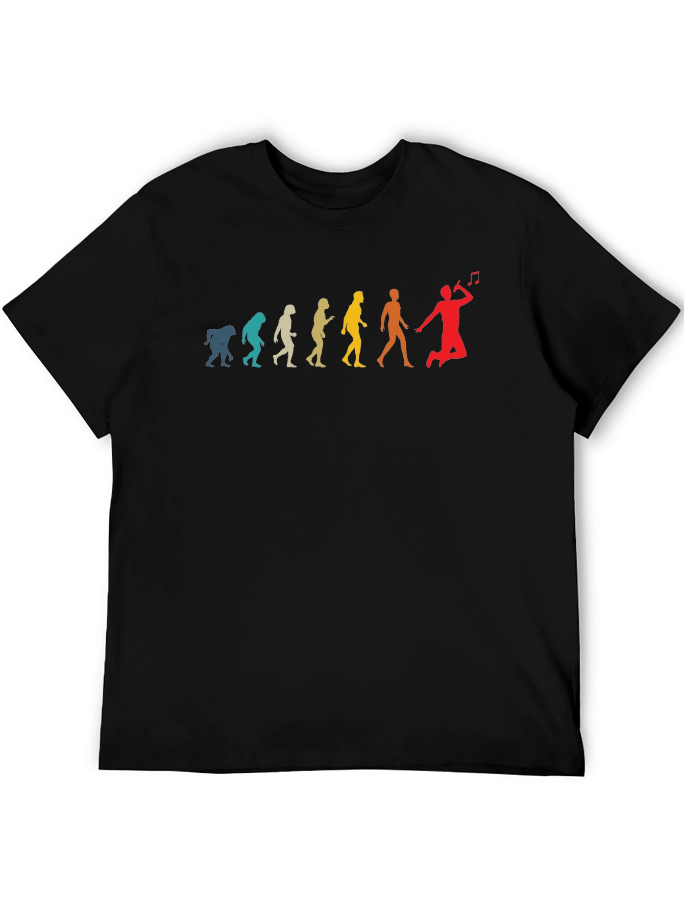 Black Evolution of Music T-Shirt - Black view 5