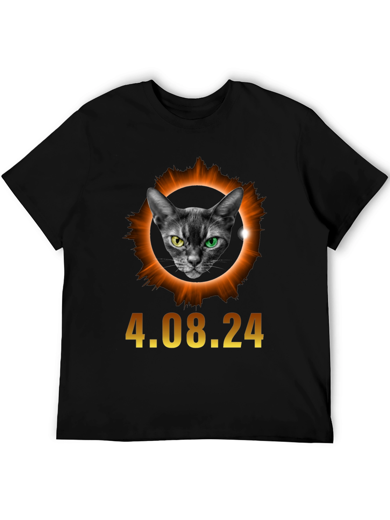 Black Eclipse Cat T-Shirt - April 8, 2024 view 5