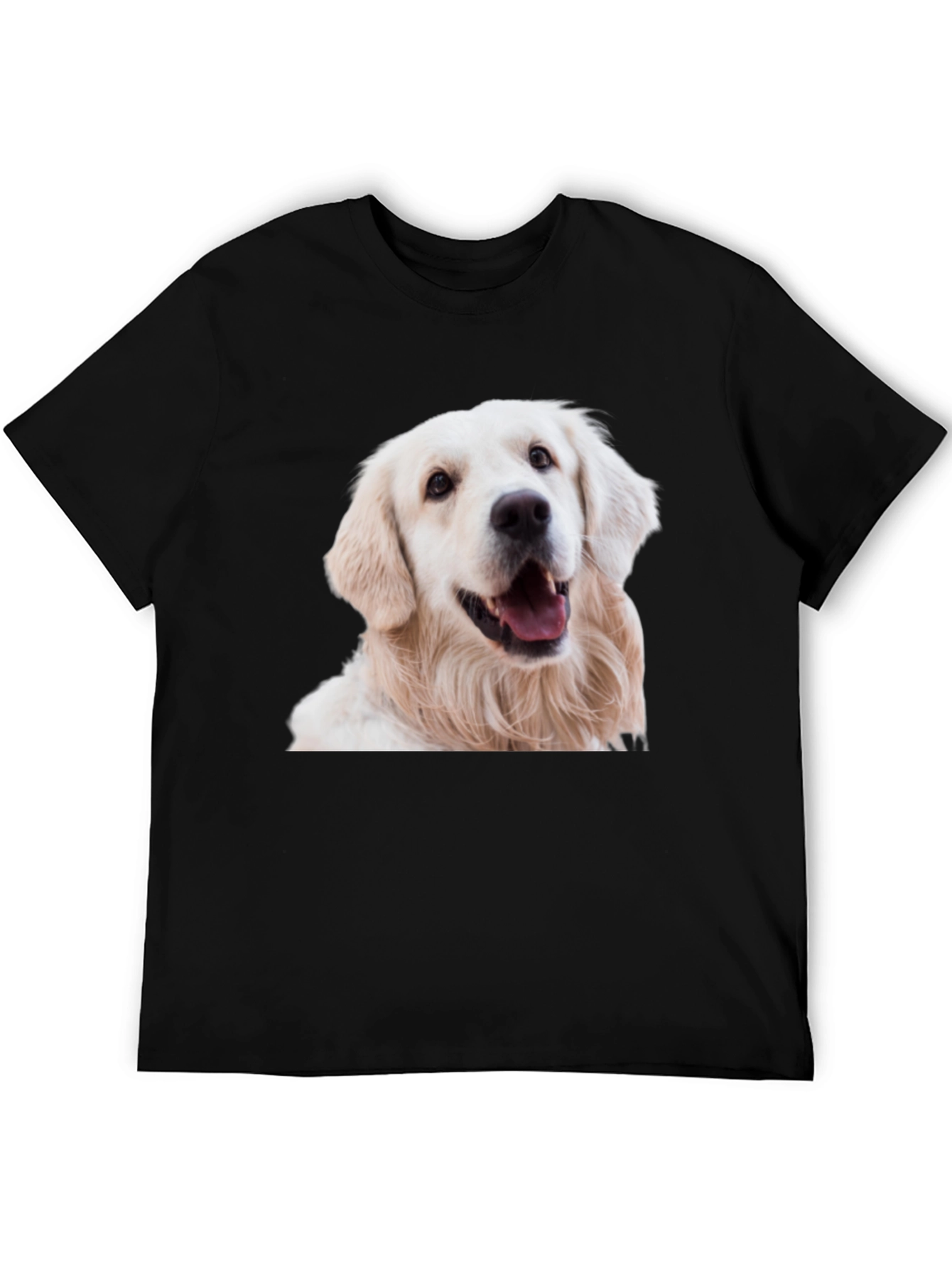 Black Golden Retriever Dog Graphic Black T-Shirt view 5