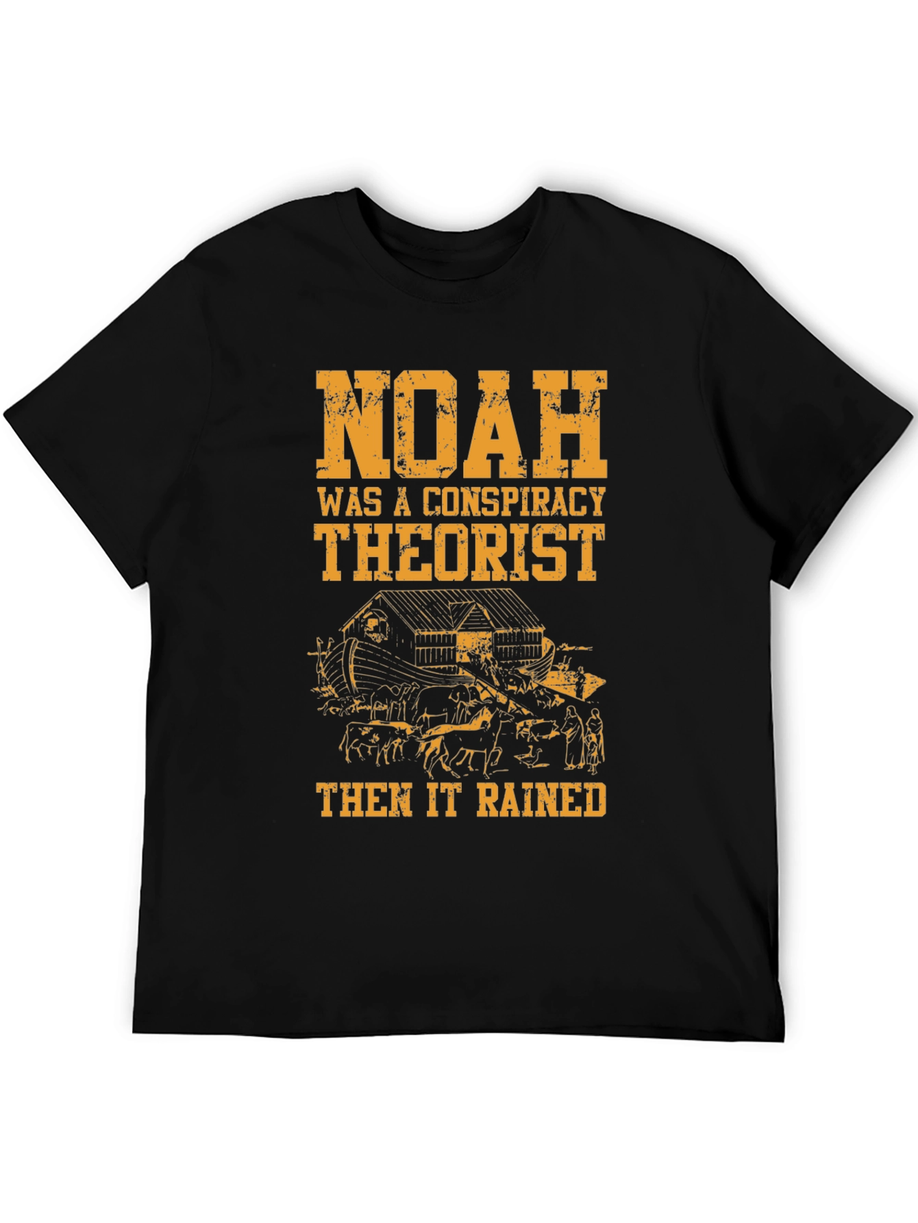 Black Noah Conspiracy Theorist Black Cotton Tee view 5