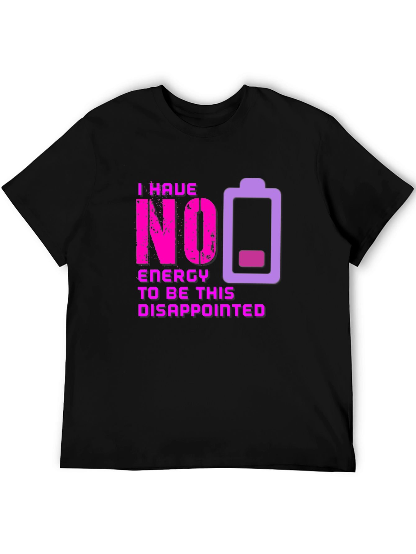 Black No Energy Disappointed Graphic Tee view 5