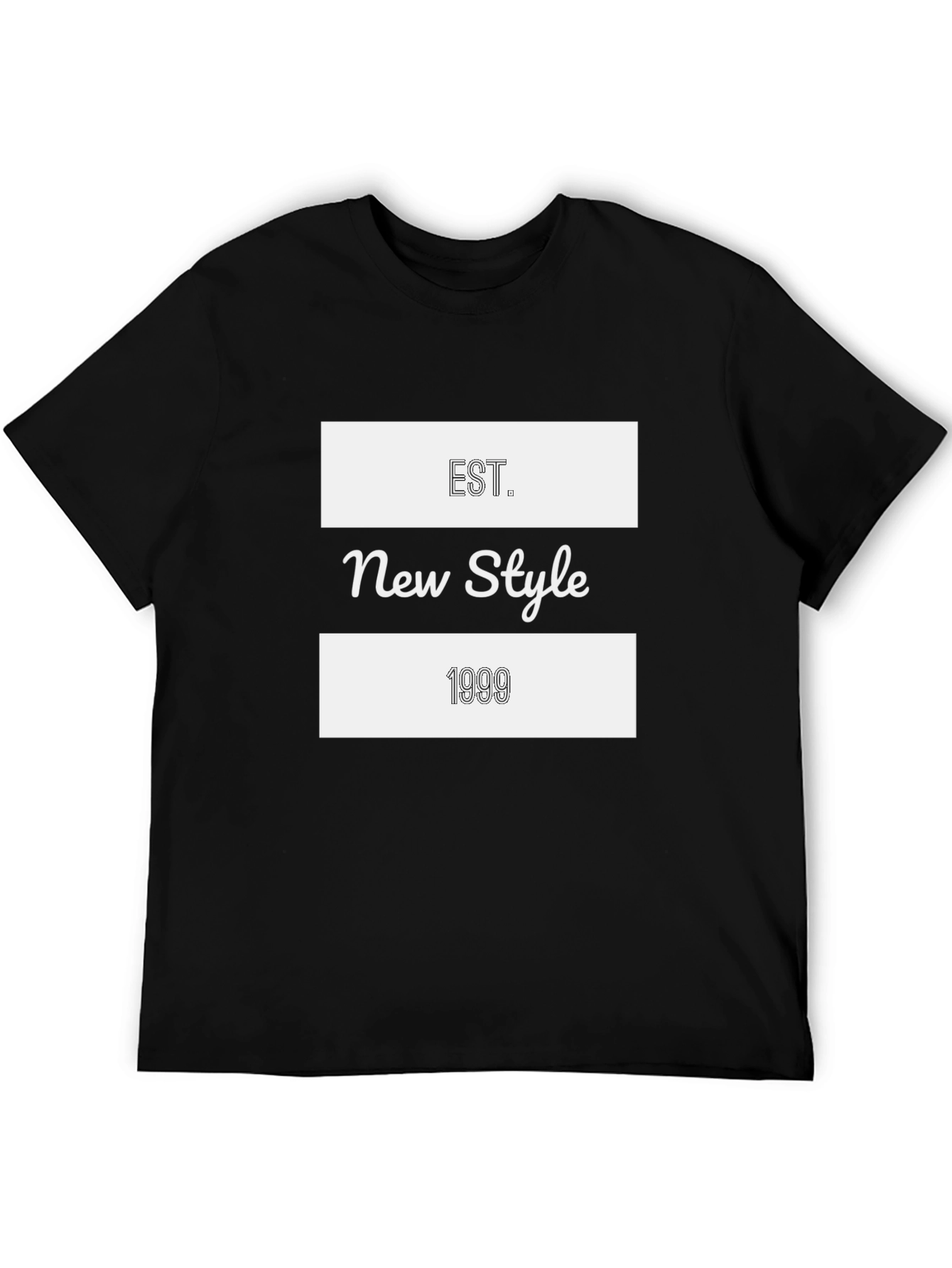 Black Men's 'New Style 1999' Graphic T-Shirt view 5