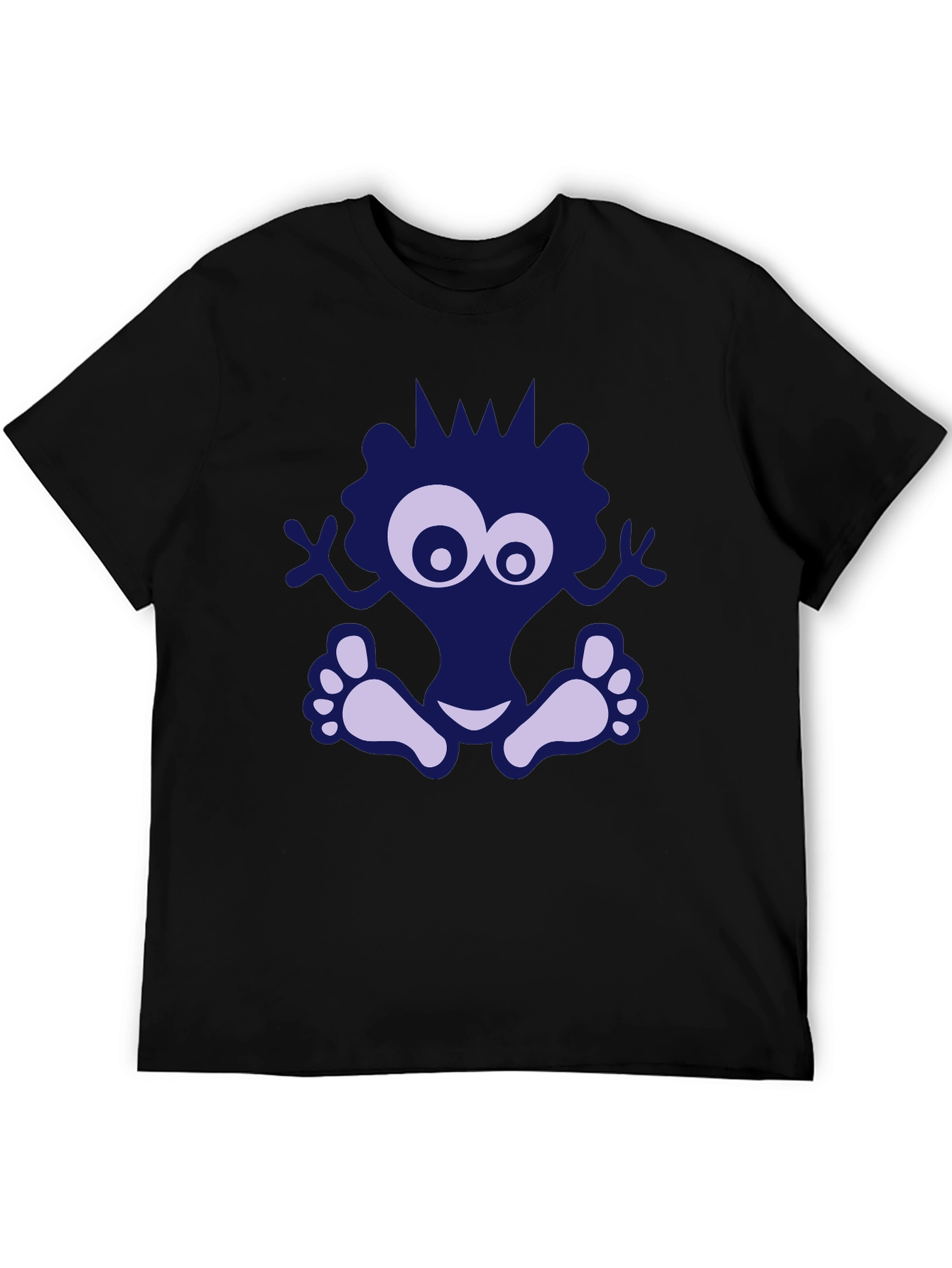 Black Funky Monster Graphic Black T-Shirt view 5