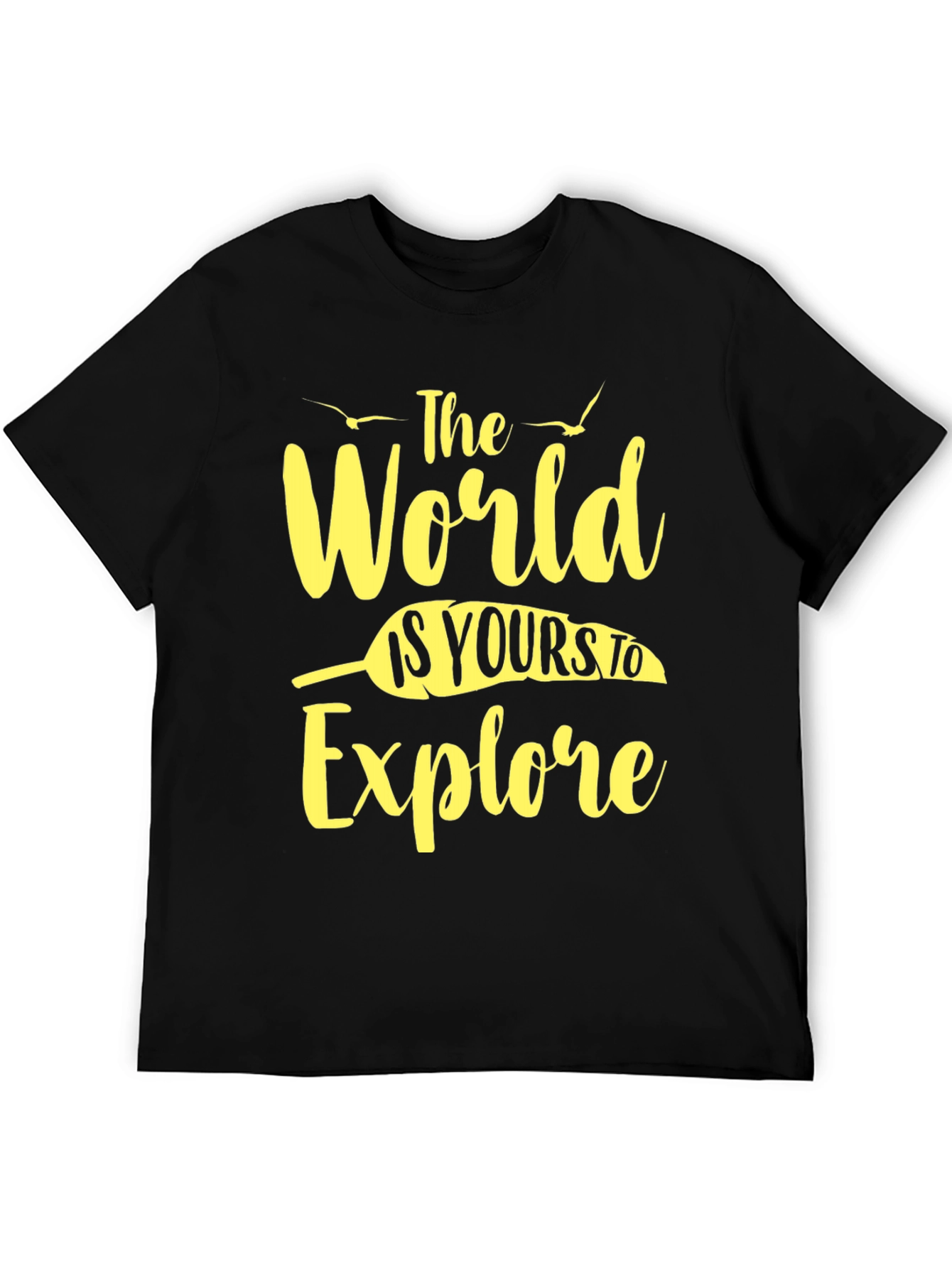 Black Explore the World Graphic Tee - Black view 5