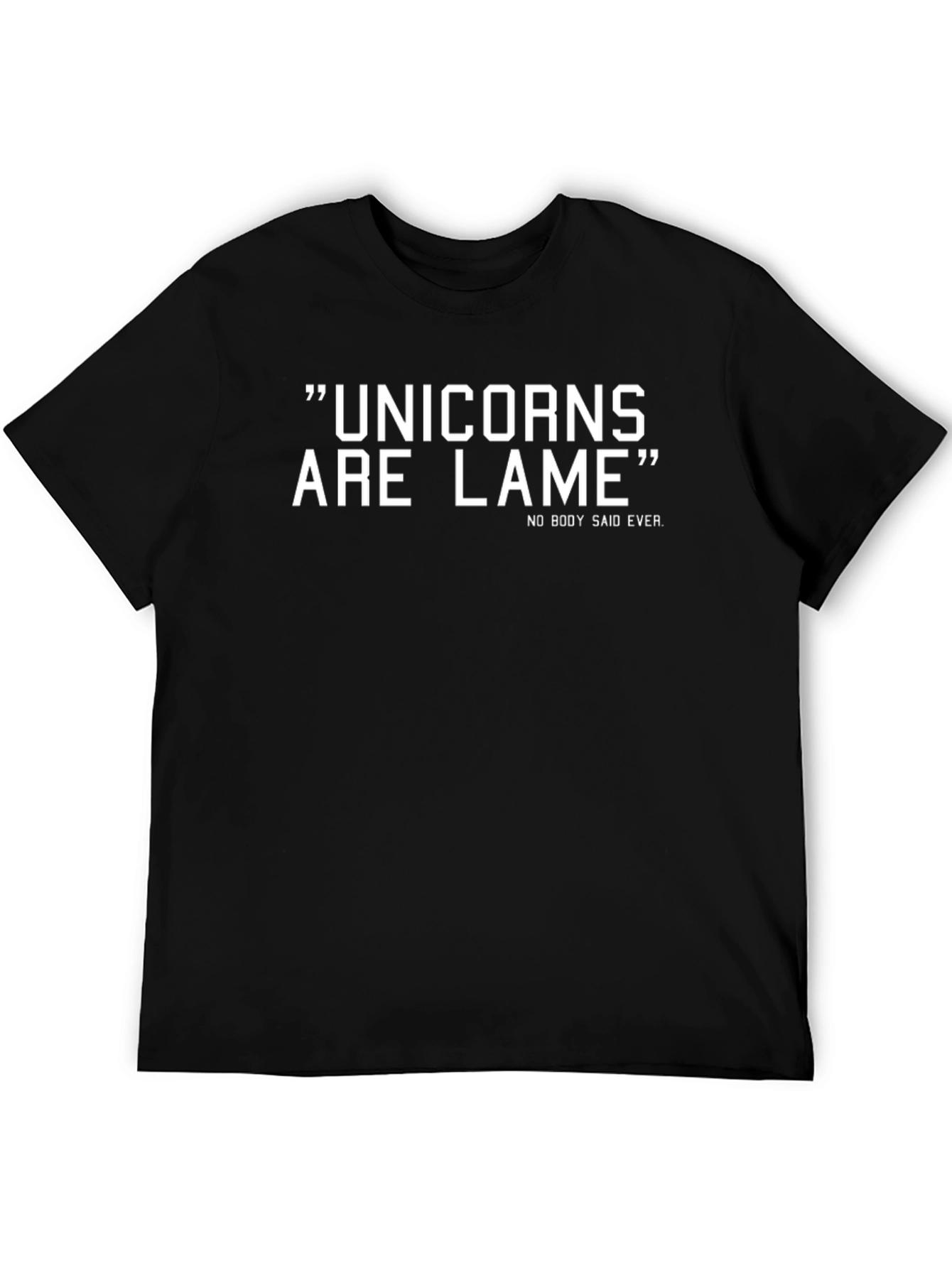 Black Unicorns Are Lame T-Shirt - Funny Graphic Tee view 5