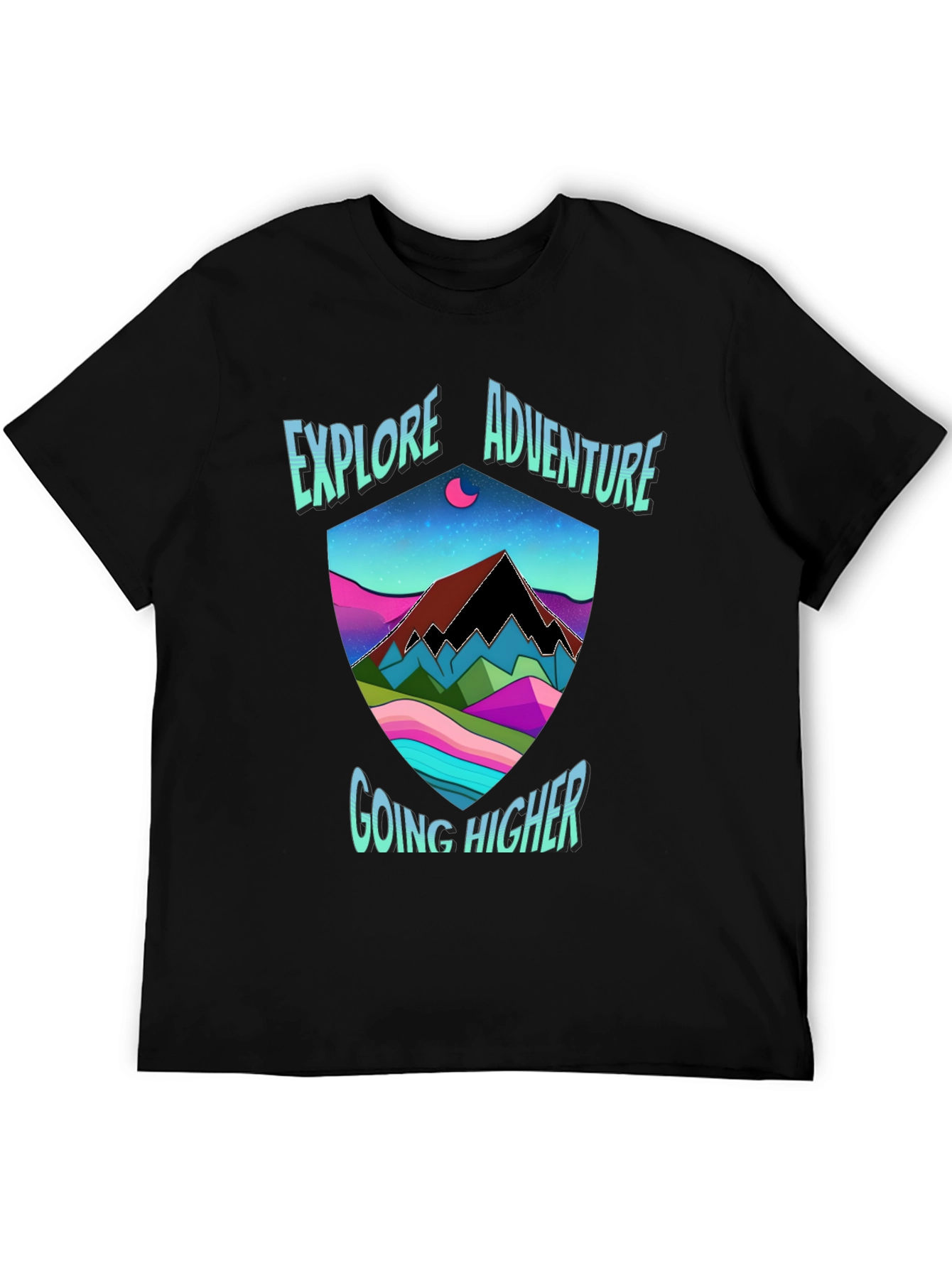 Black Explore Adventure Graphic Tee view 5