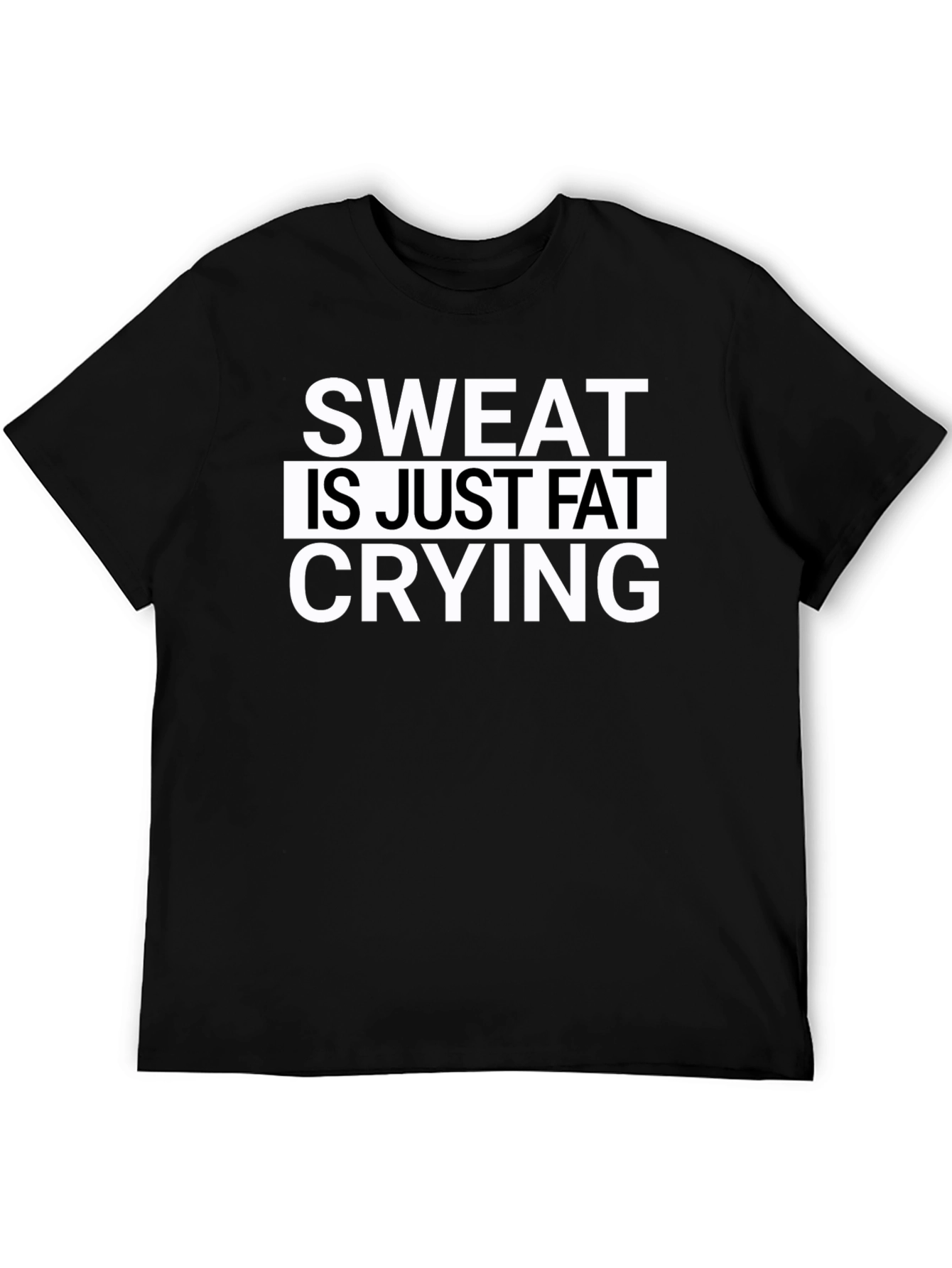 Black Sweat is Just Fat Crying Graphic T-Shirt view 5