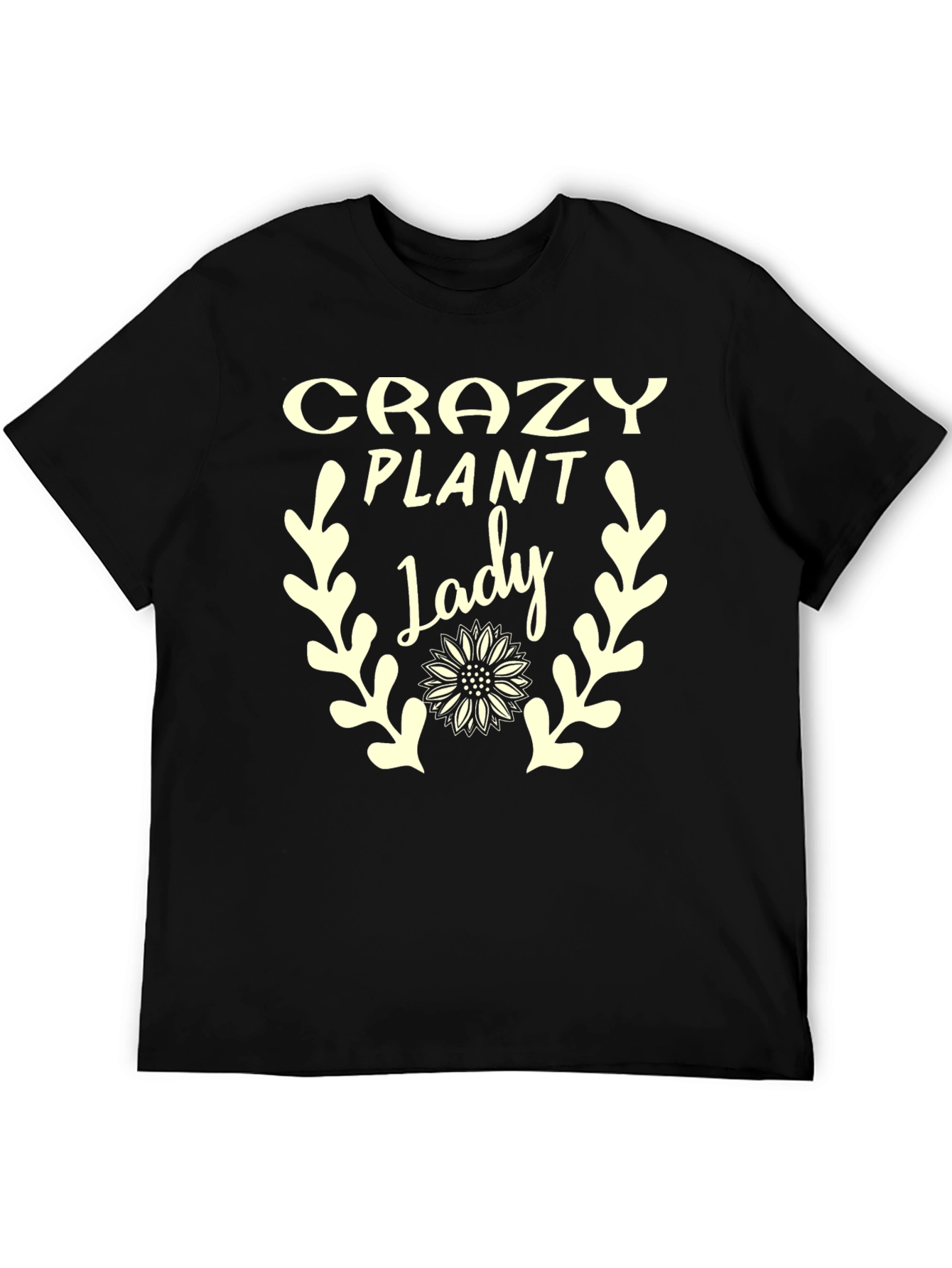Black Crazy Plant Lady Graphic Tee - Unisex view 5