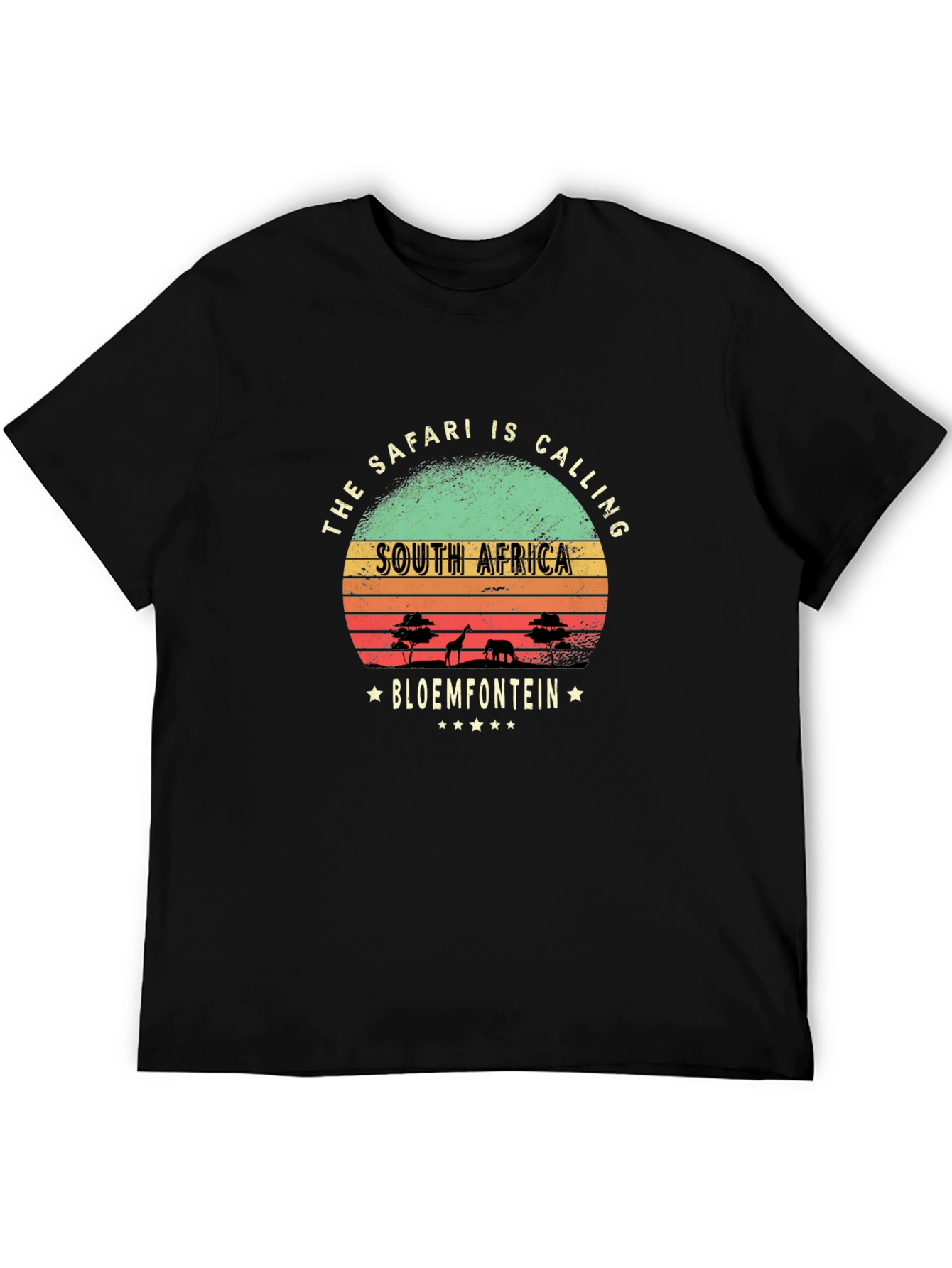 Black South Africa Safari T-Shirt view 5