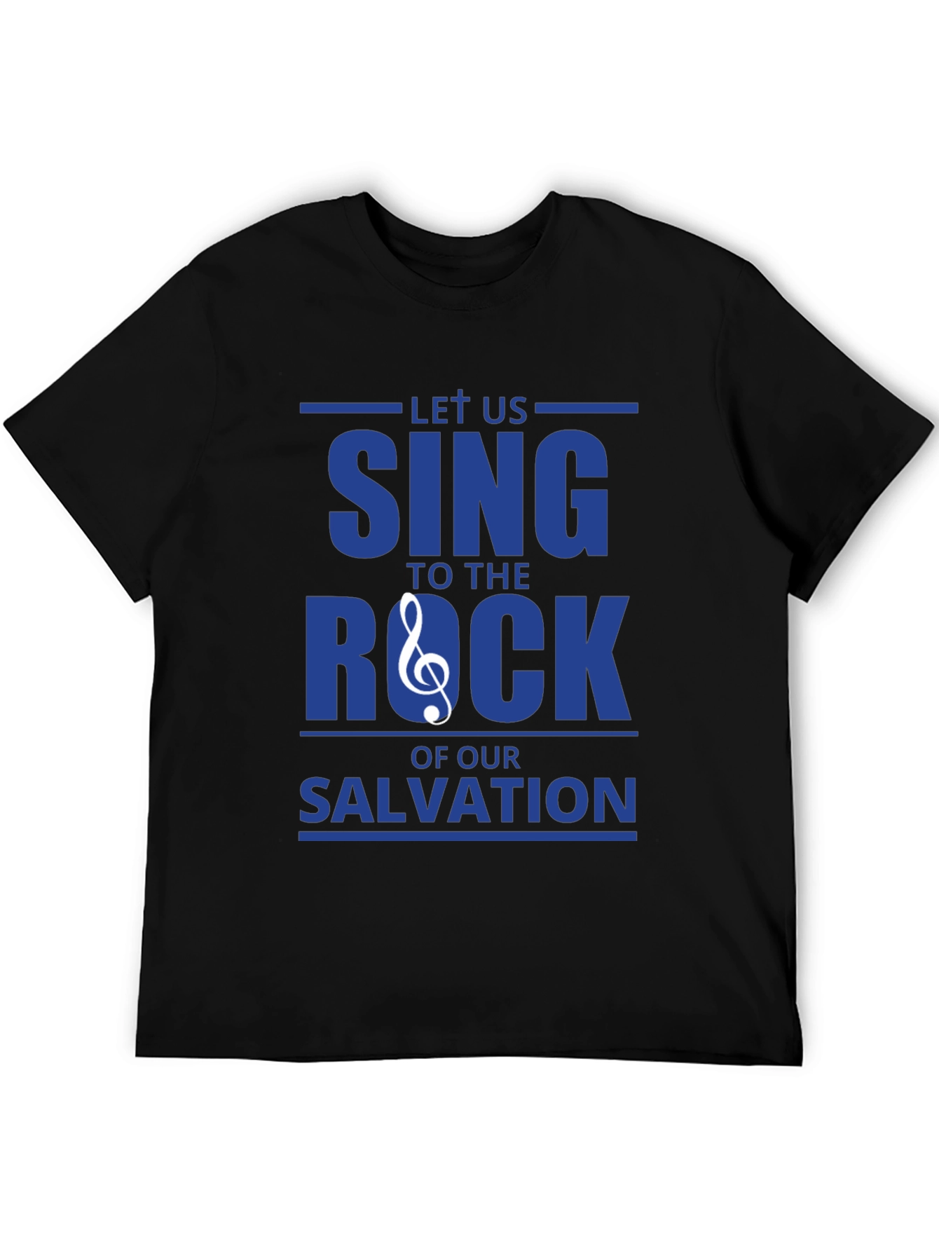 Black Let Us Sing To The Rock T-Shirt view 5