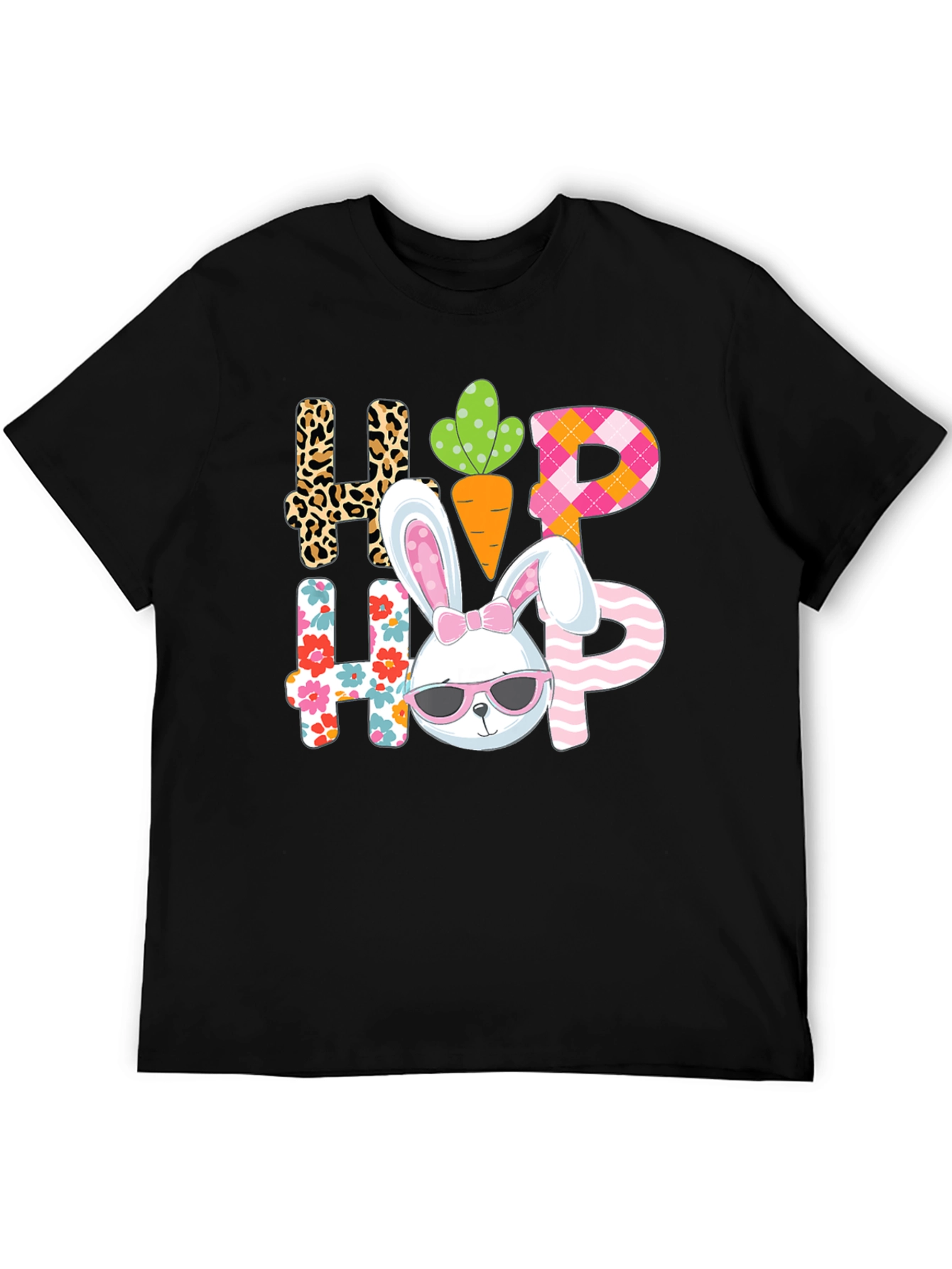 Black Hop Hip Easter Bunny T-Shirt view 5
