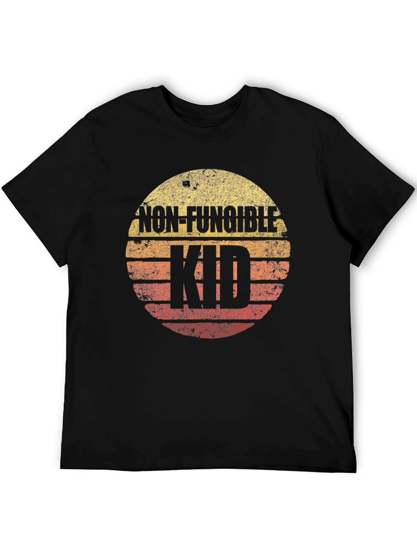 Black Non-Fungible Kid Retro T-Shirt view 5