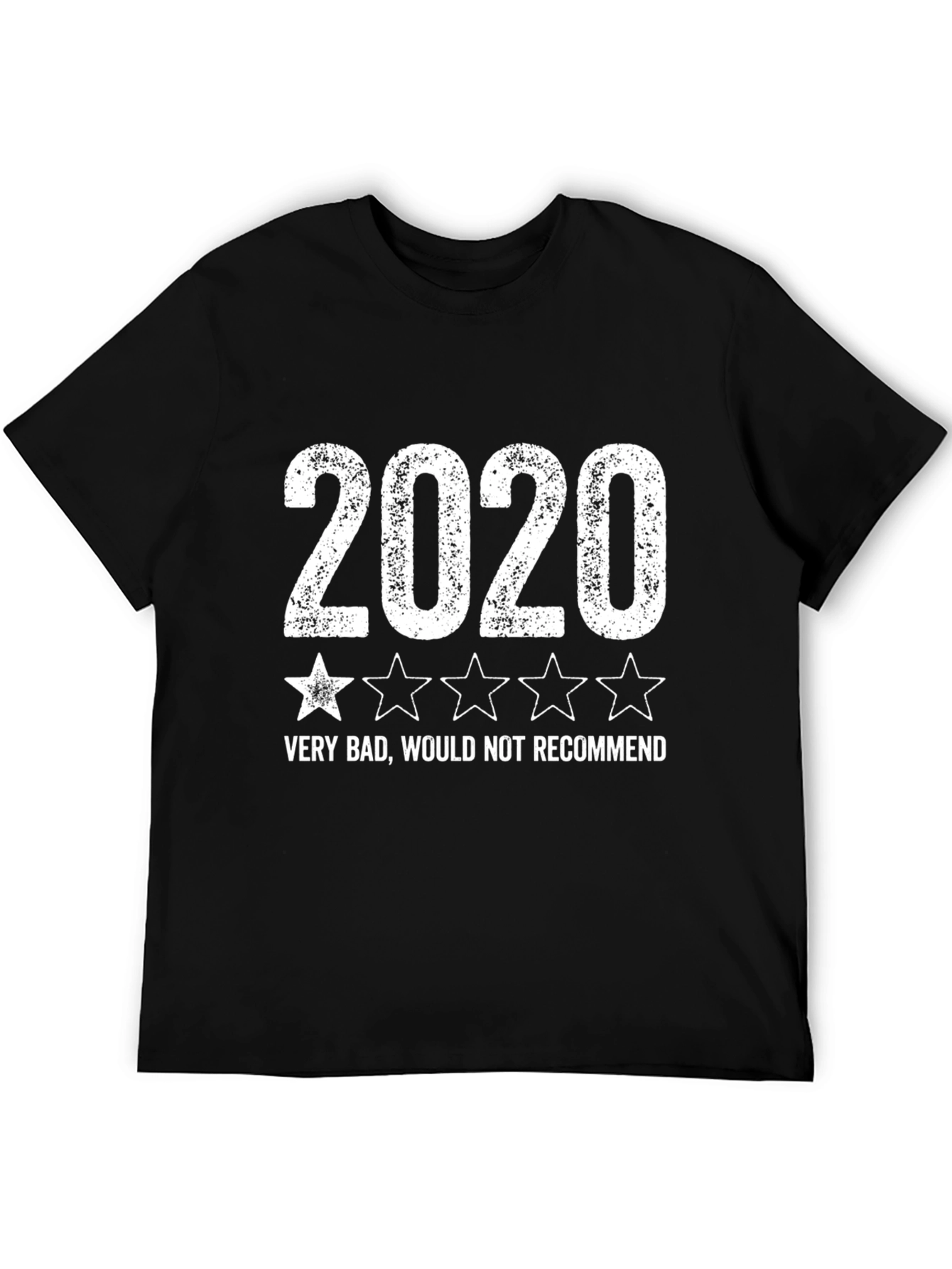 Black 2020 One Star T-Shirt - Funny Review Tee view 5