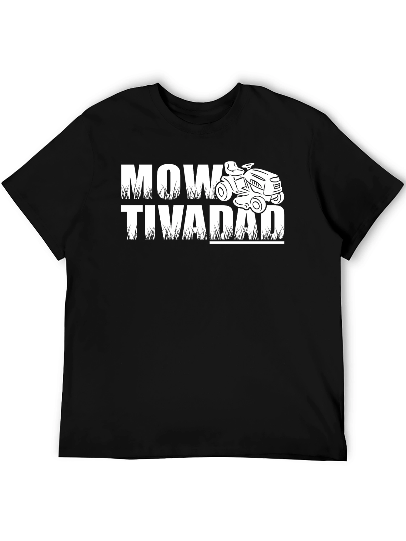 Black Mowtivated Lawn Care T-Shirt - Funny Lawn Mowing Gift view 5