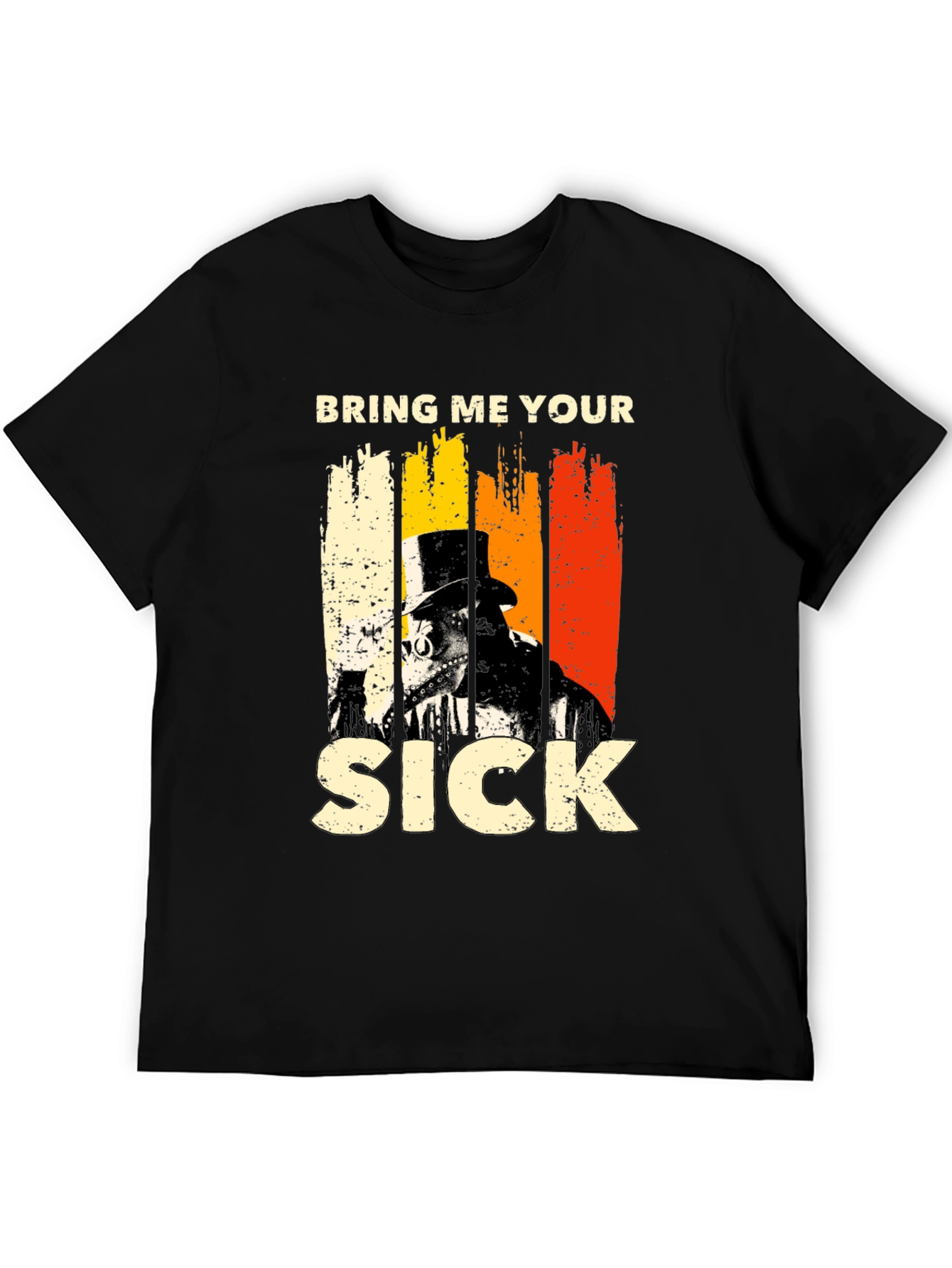 Black Bring Me Your Sick T-Shirt Plague Doctor Tee view 5