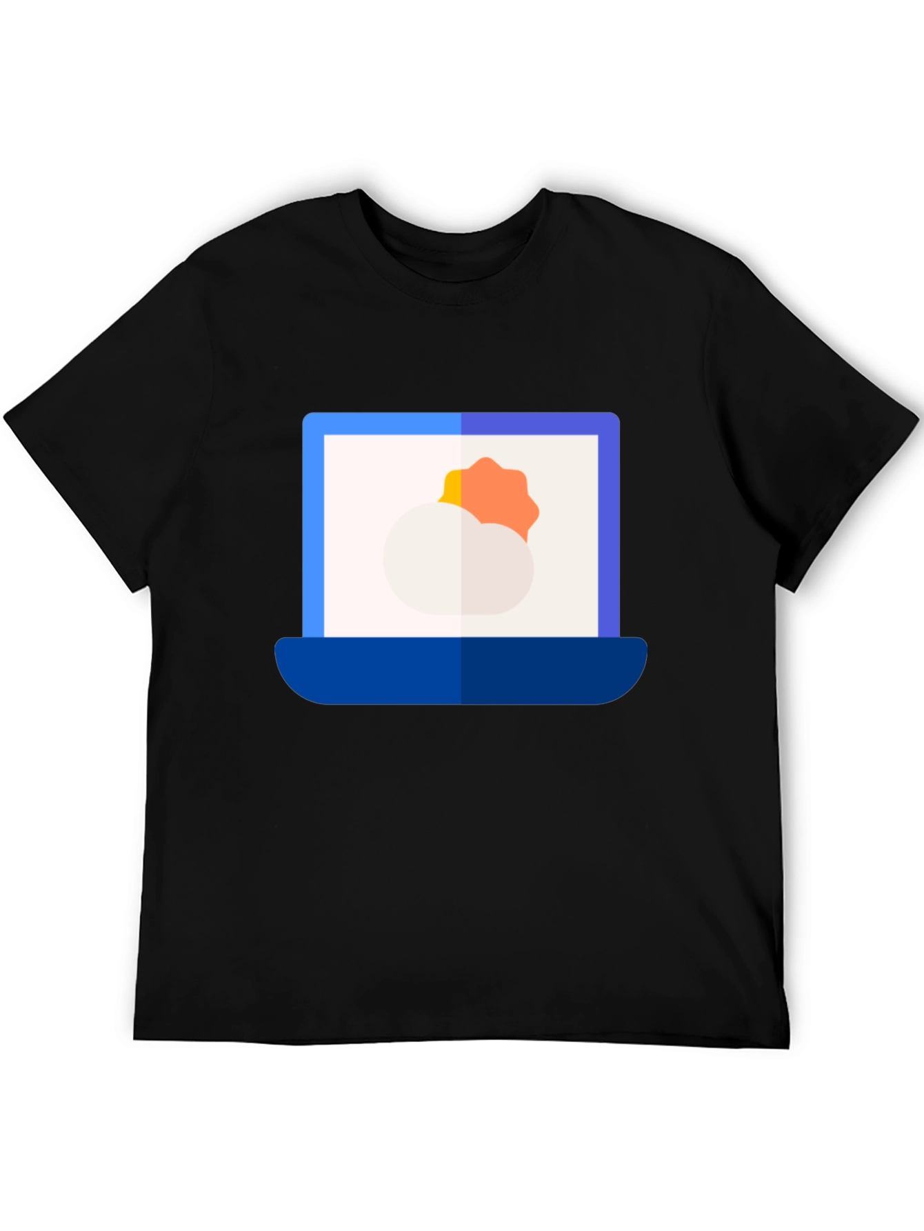 Black Weather Laptop Graphic Tee - Modern Style view 5