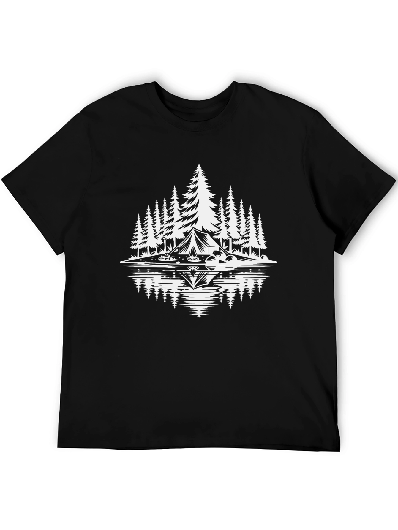 Black Camping Adventure T-Shirt view 5