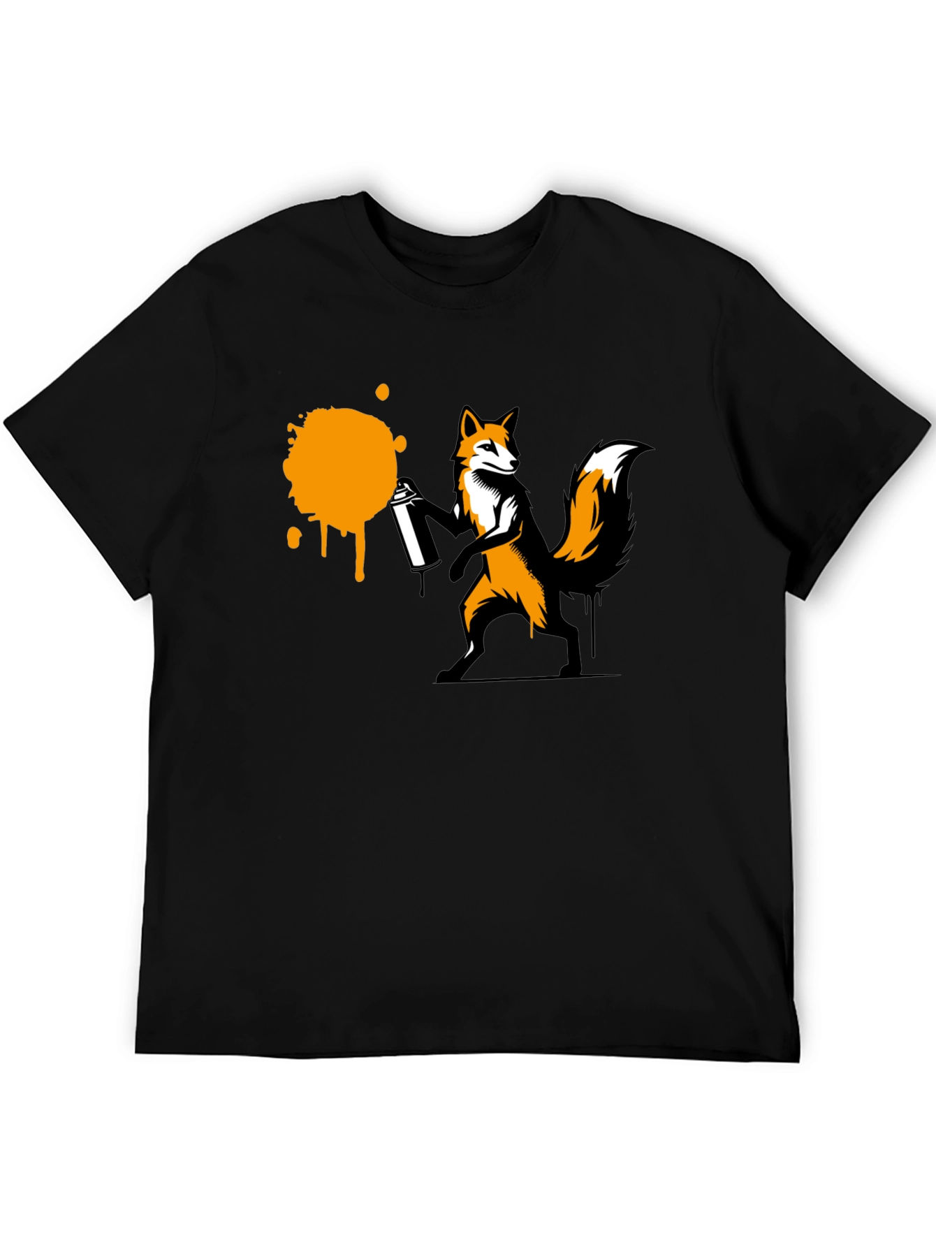 Black Fox Graffiti T-Shirt - Urban Style Tee view 5