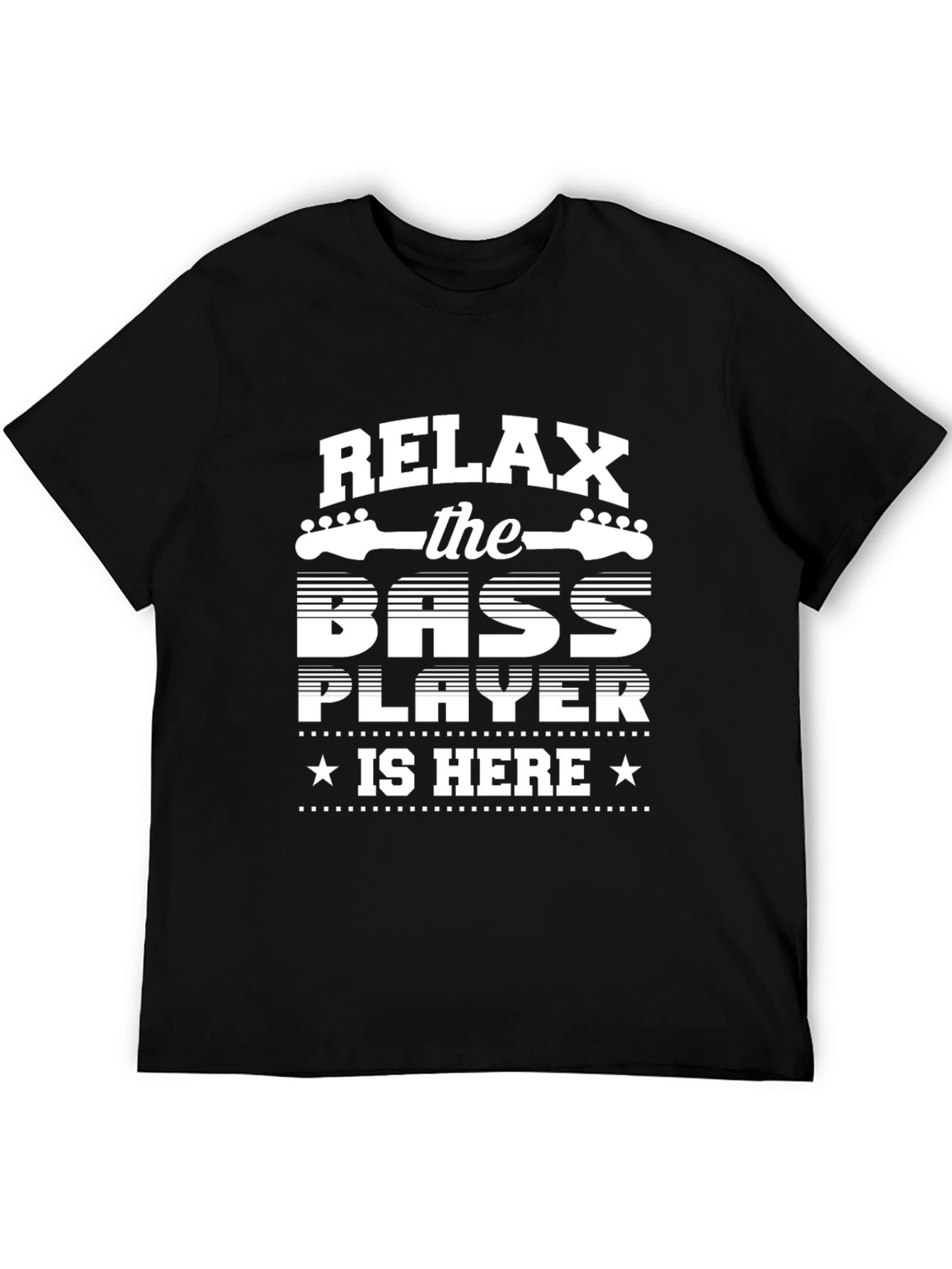 Black Relax, the Bass Player is Here - Novelty T-Shirt view 5