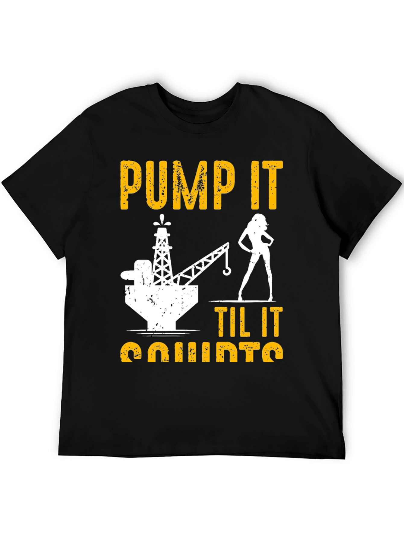 Black Pump It Til It Quirts Black T-Shirt view 5