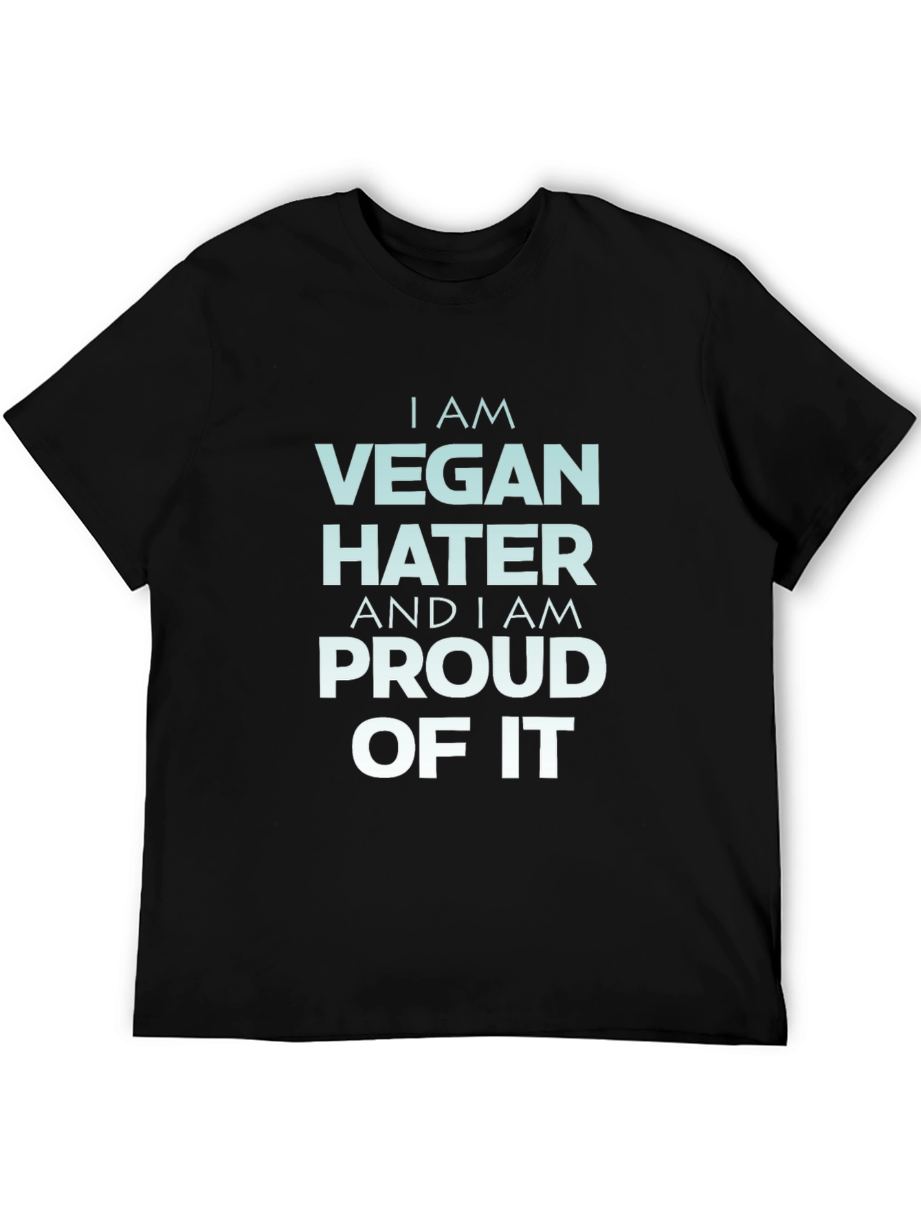 Black Vegan Hater T-Shirt view 5