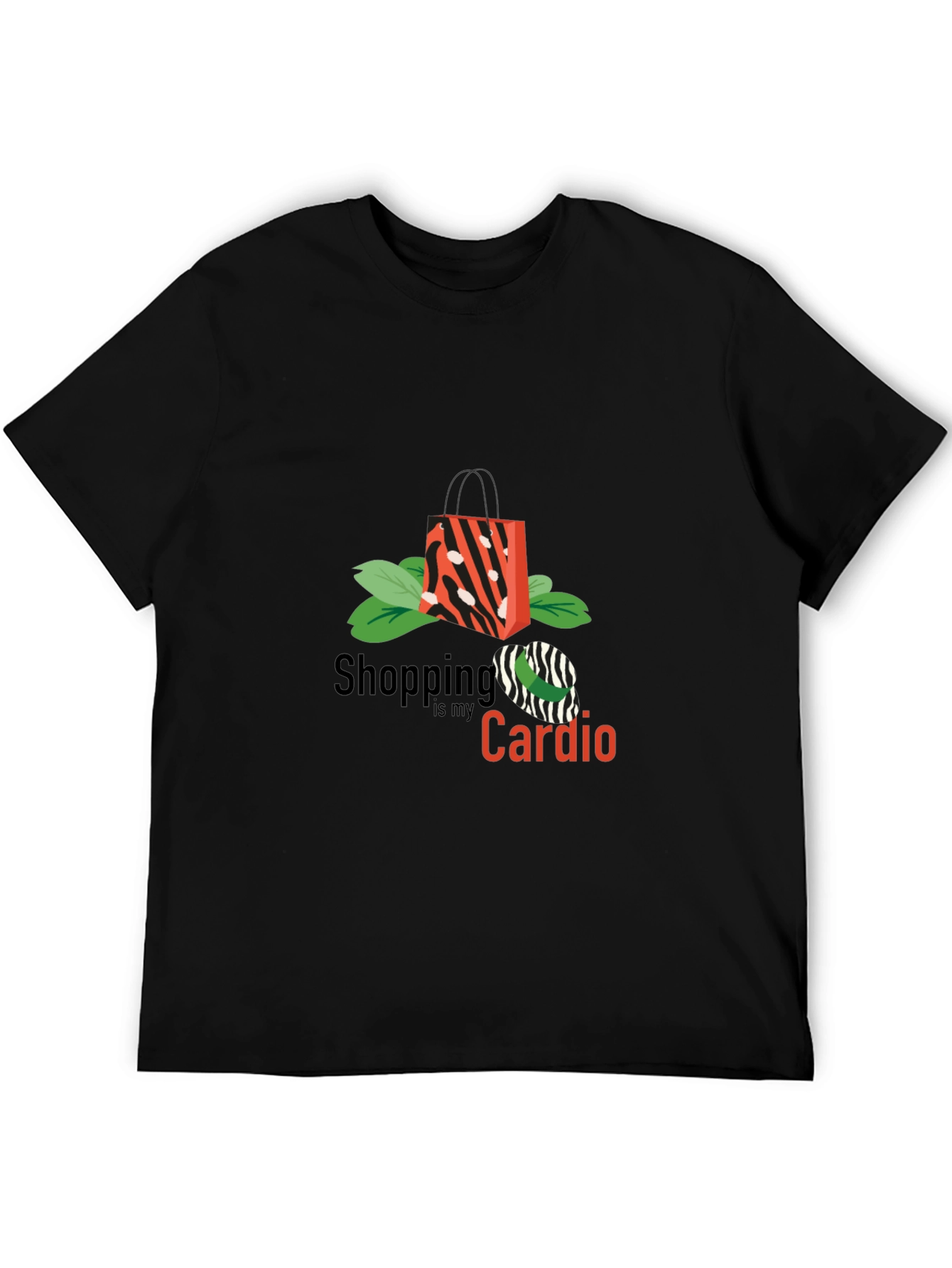 Black Shopping Is My Cardio Graphic Tee view 5