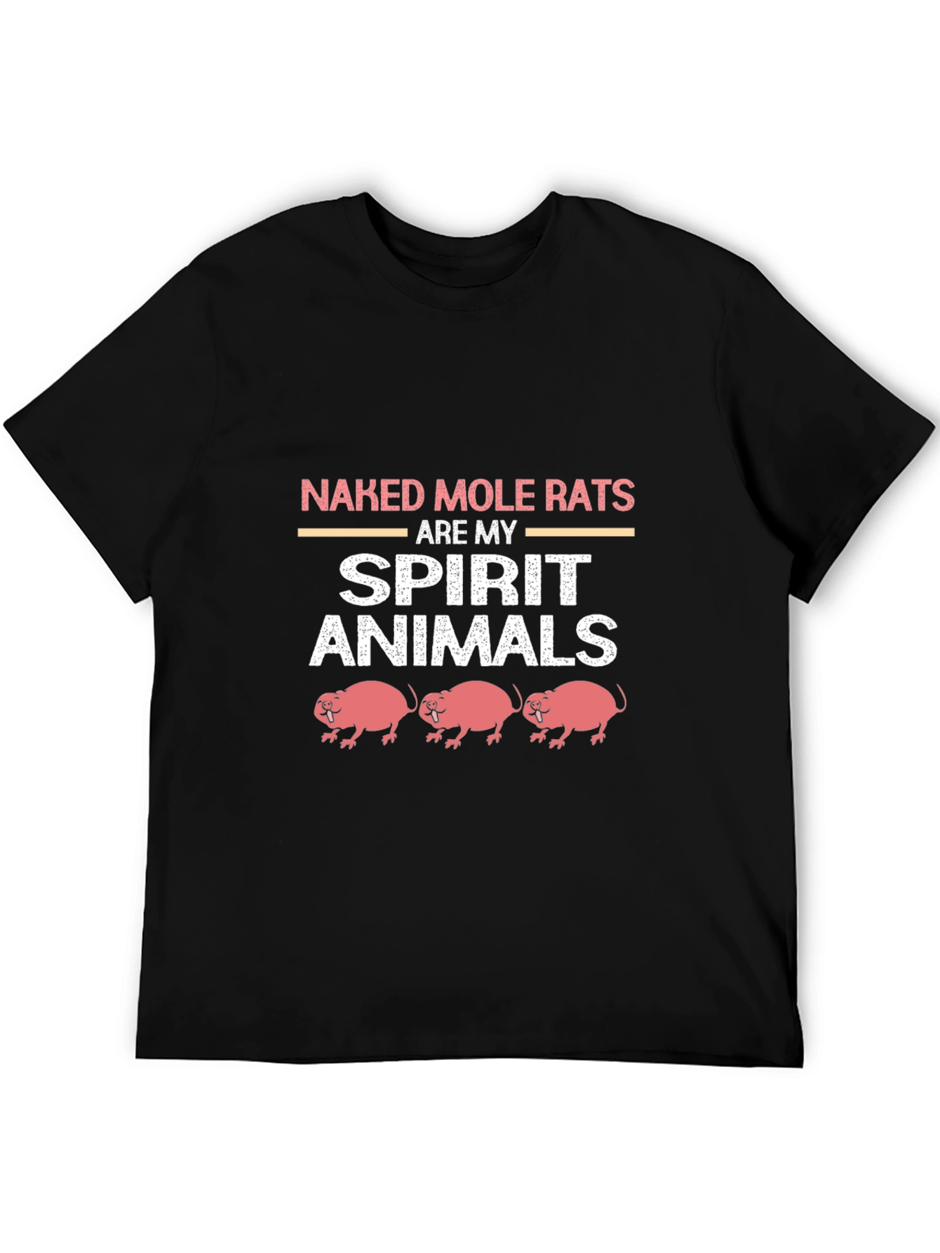 Black Naked Mole Rats Spirit Animal T-Shirt view 5