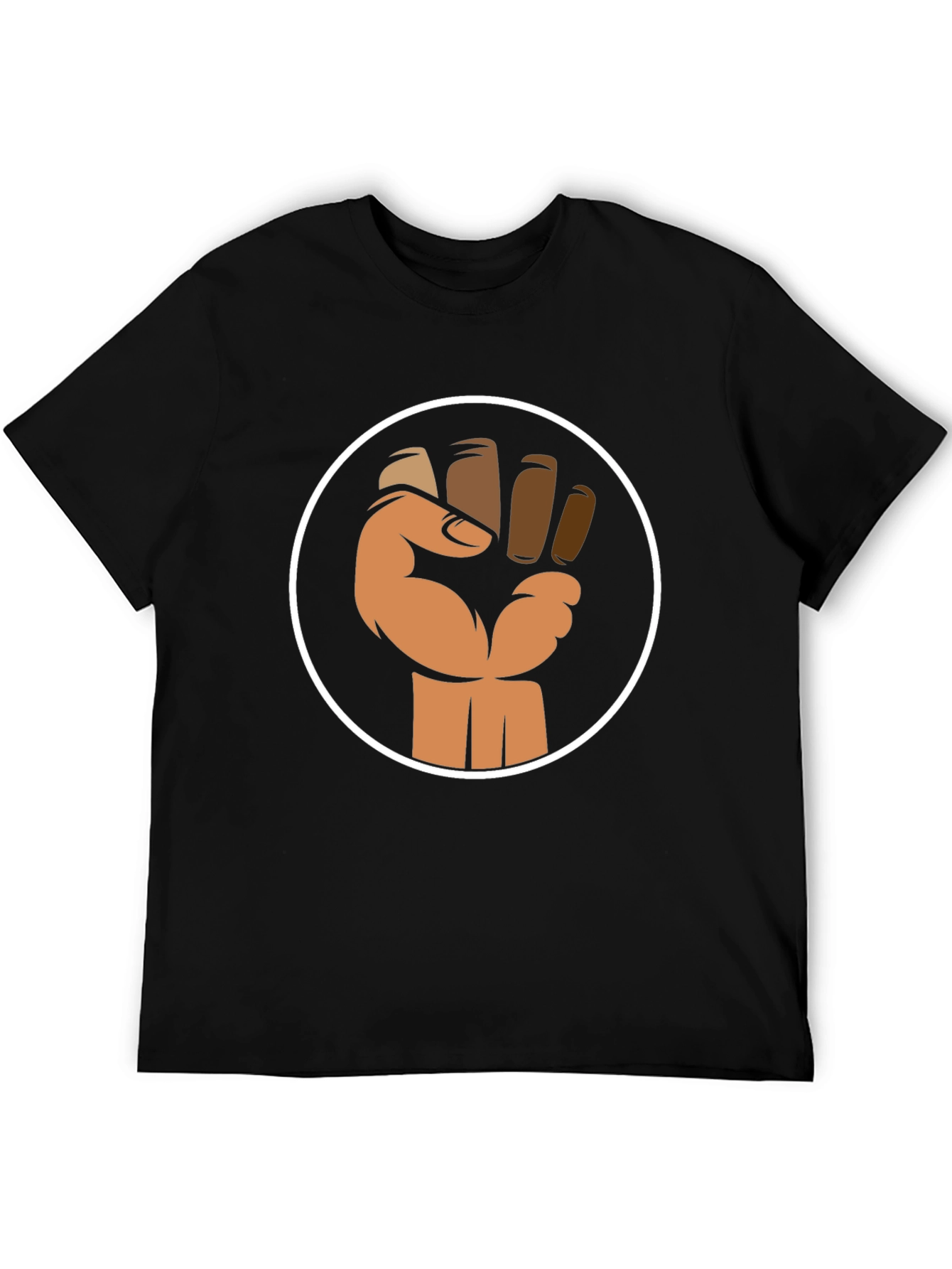 Black Empowered Fist Graphic Tee - Black view 5