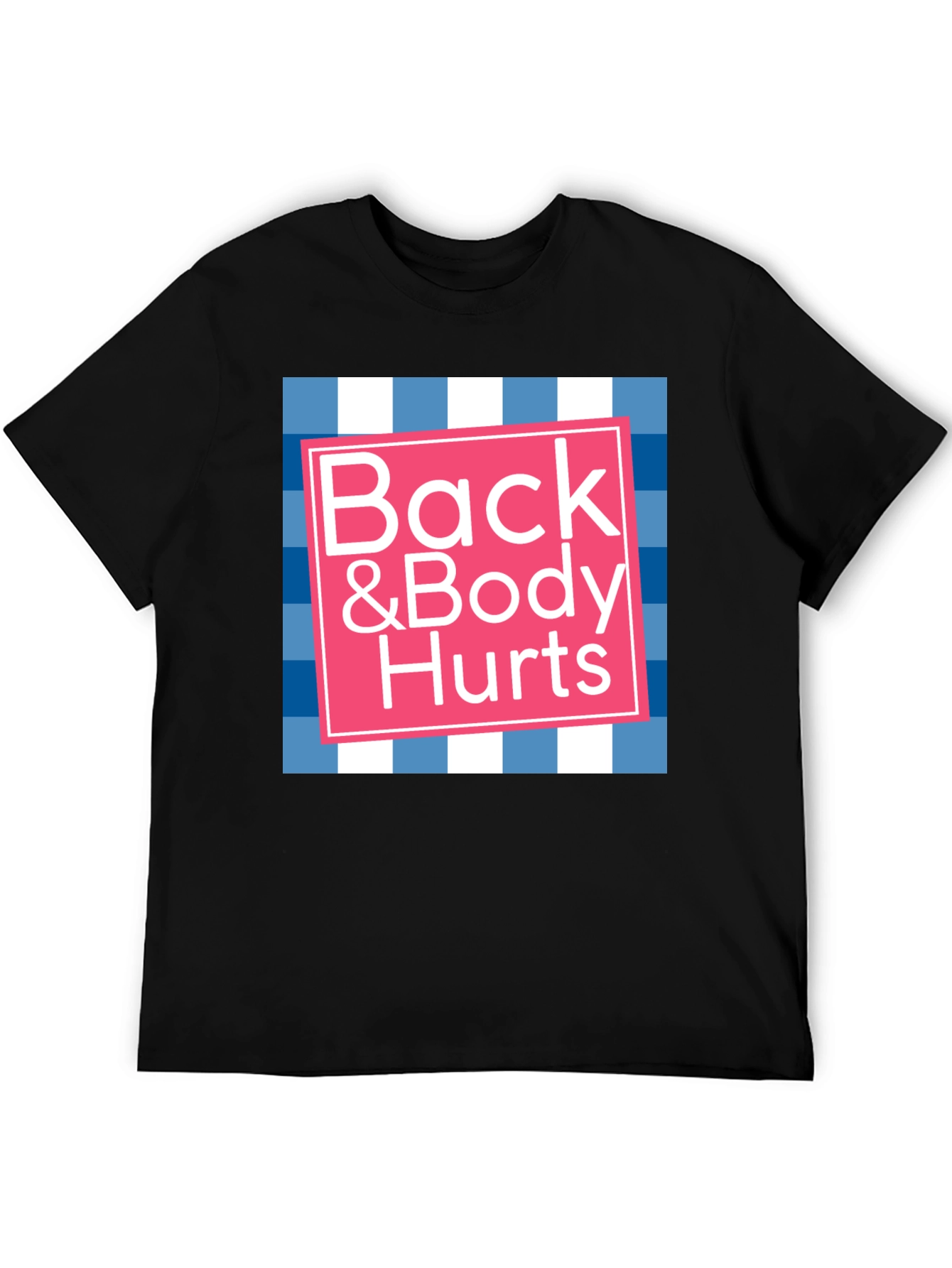 Black Back & Body Hurts Graphic T-Shirt - Novelty Tee view 5