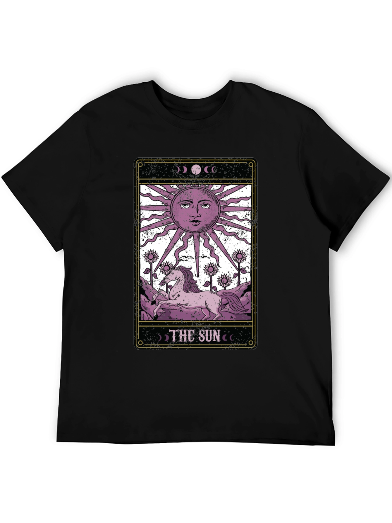 Black The Sun Tarot Card T-Shirt - Mystical Graphic Tee view 5