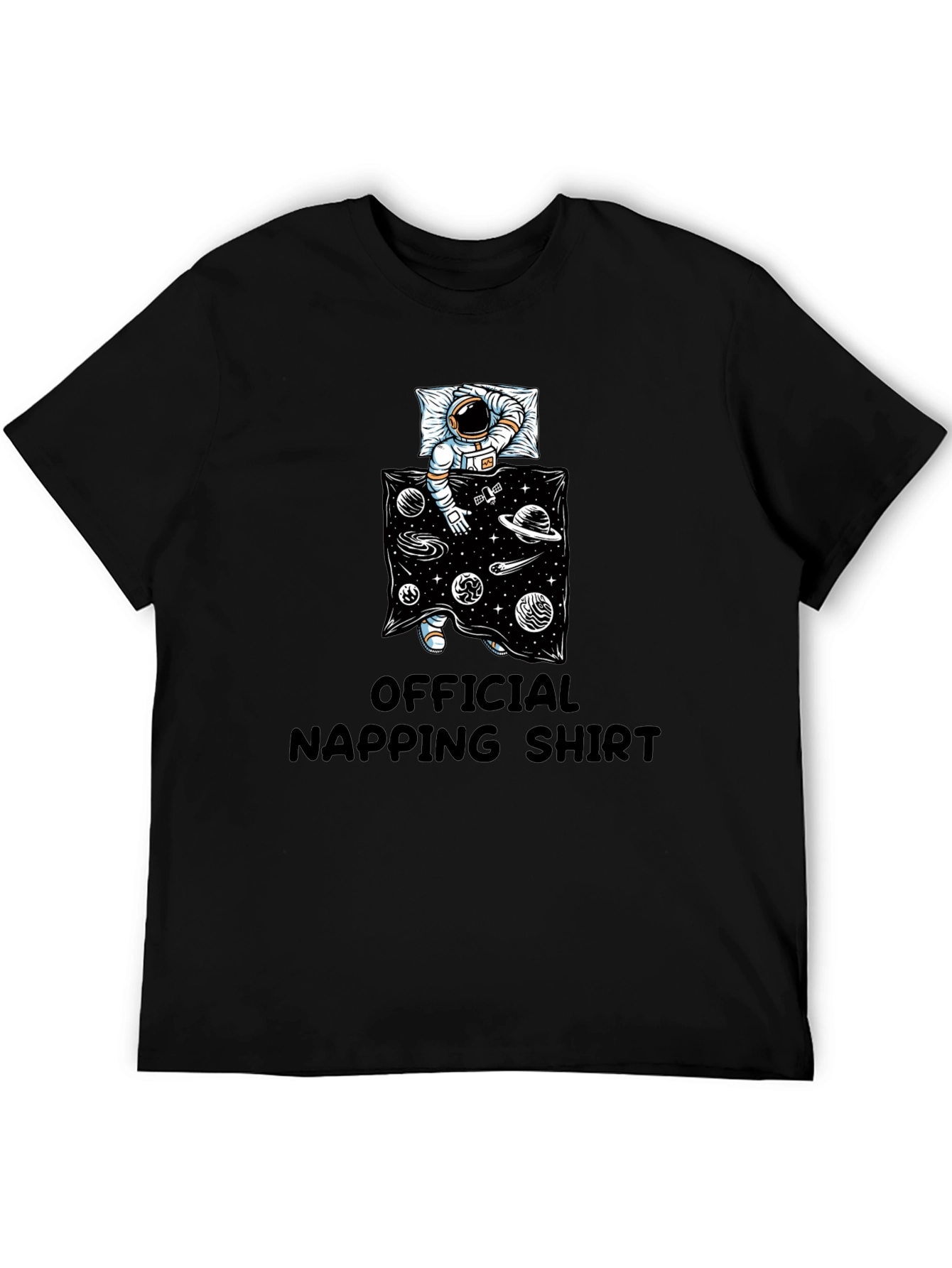 Black Astronaut Napping Shirt - Relax in Style view 5
