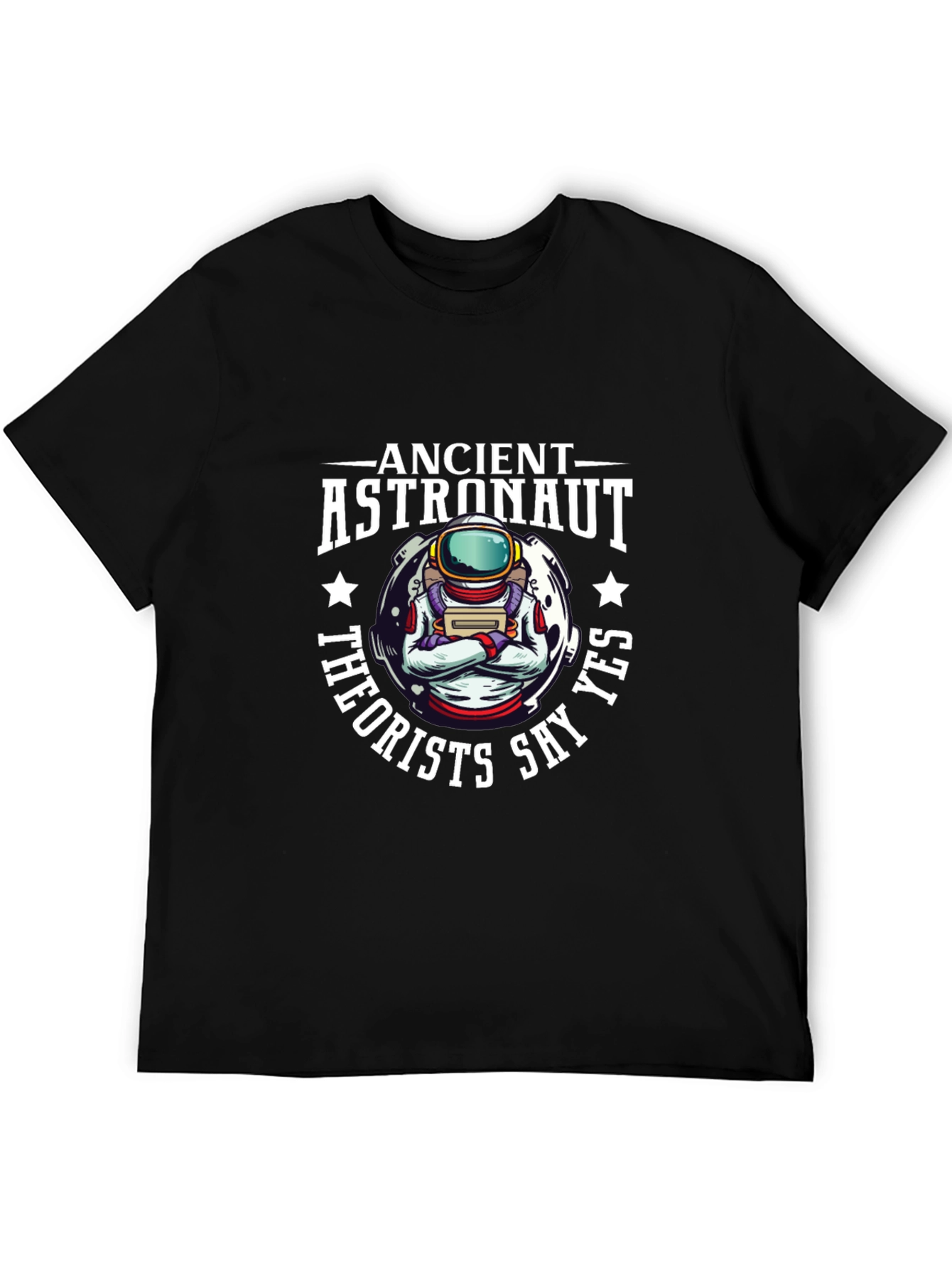 Black Ancient Astronaut Theorists Say Yes T-Shirt view 5