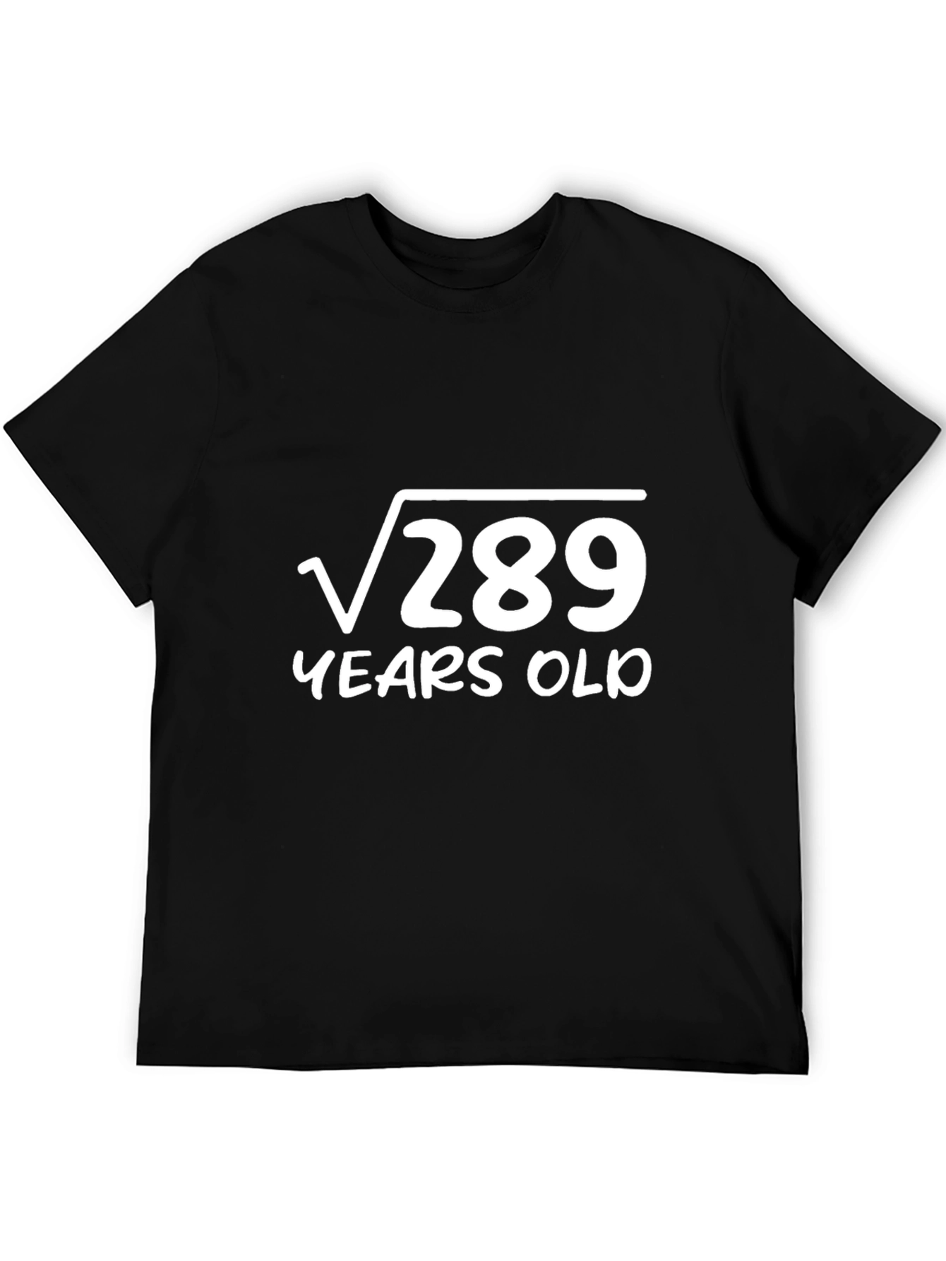 Black Funny 17th Birthday T-Shirt - Square Root of 289 view 5