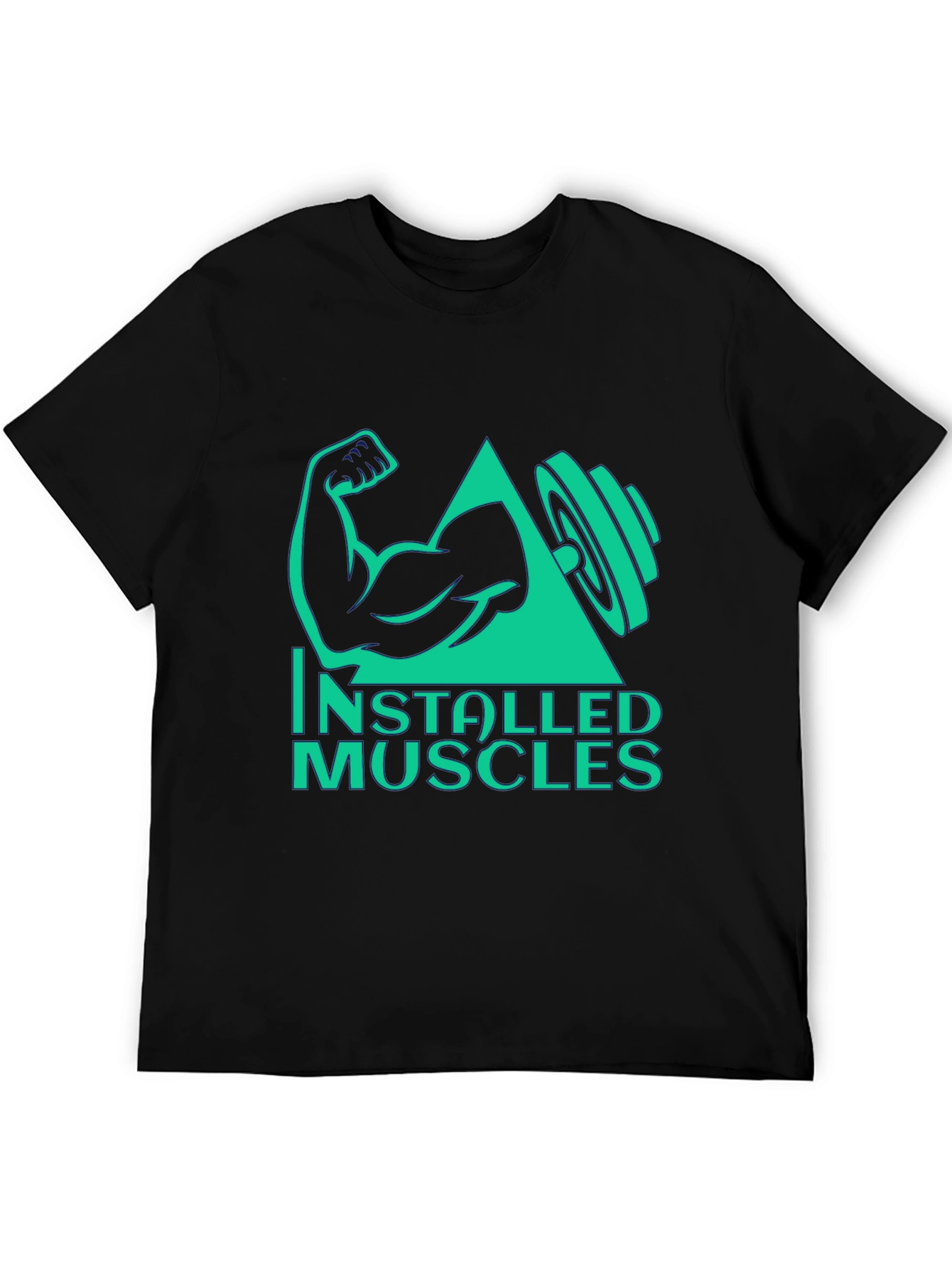 Black Installed Muscles Black Graphic Tee view 5