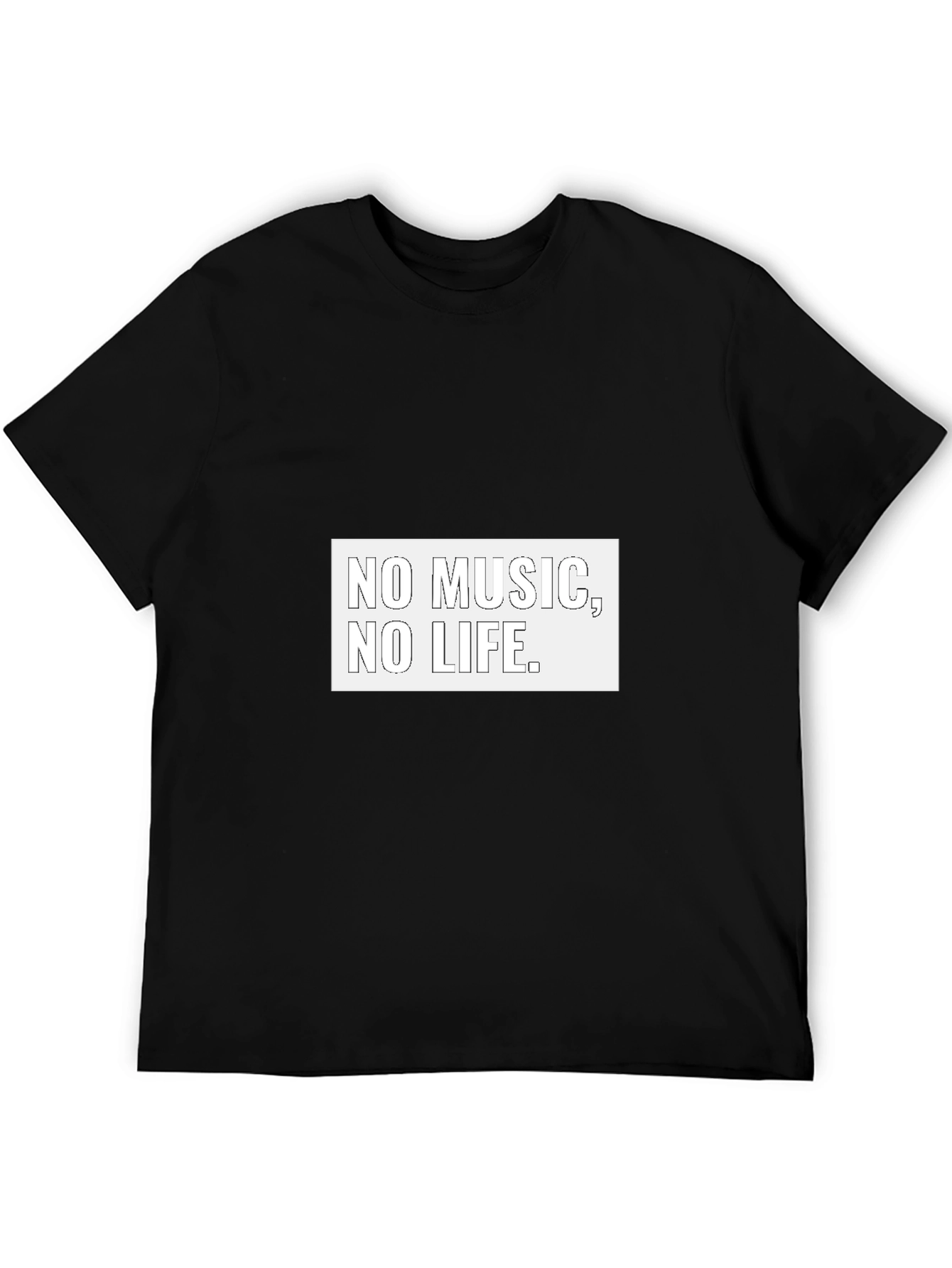 Black No Music No Life Black Graphic Tee view 5
