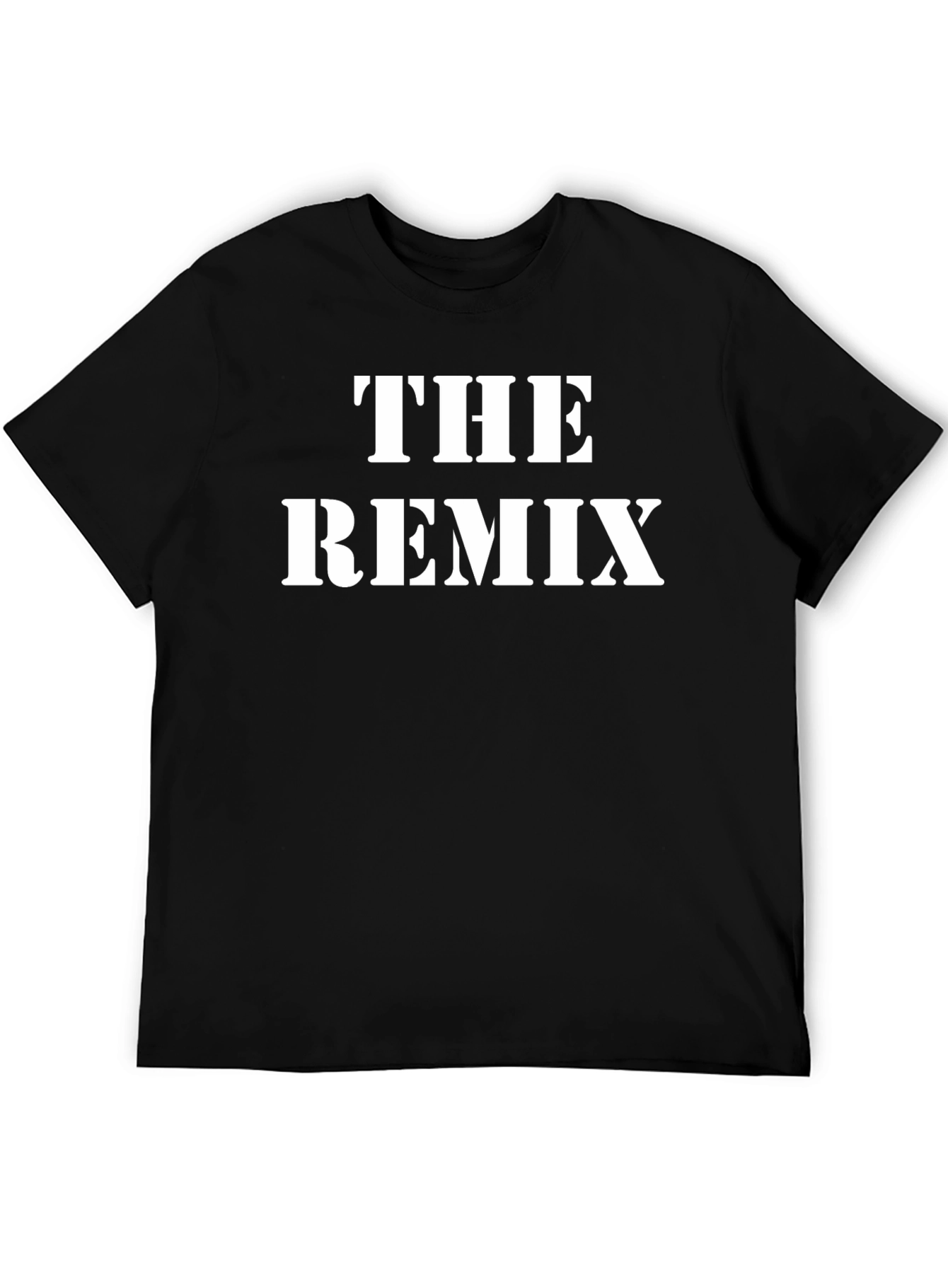 Black The Remix Black T-Shirt - Bold Graphic Tee view 5
